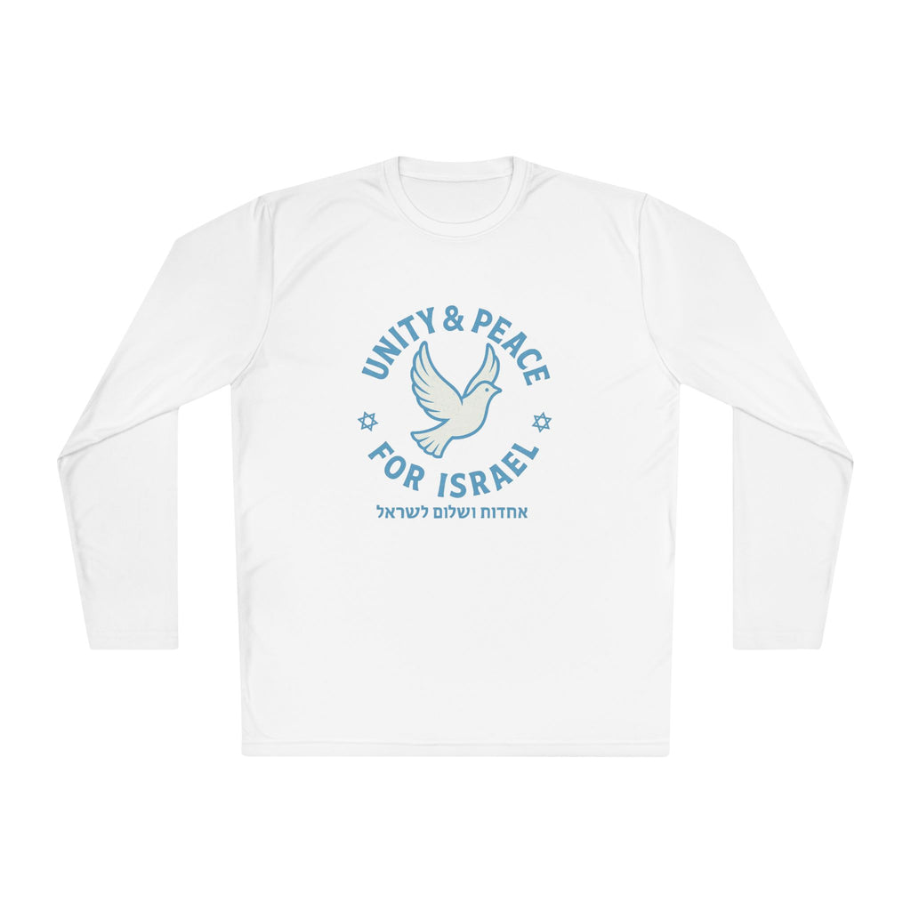 Unity Peace For Israel Unisex Lightweight Long Sleeve Tee - American Zionist