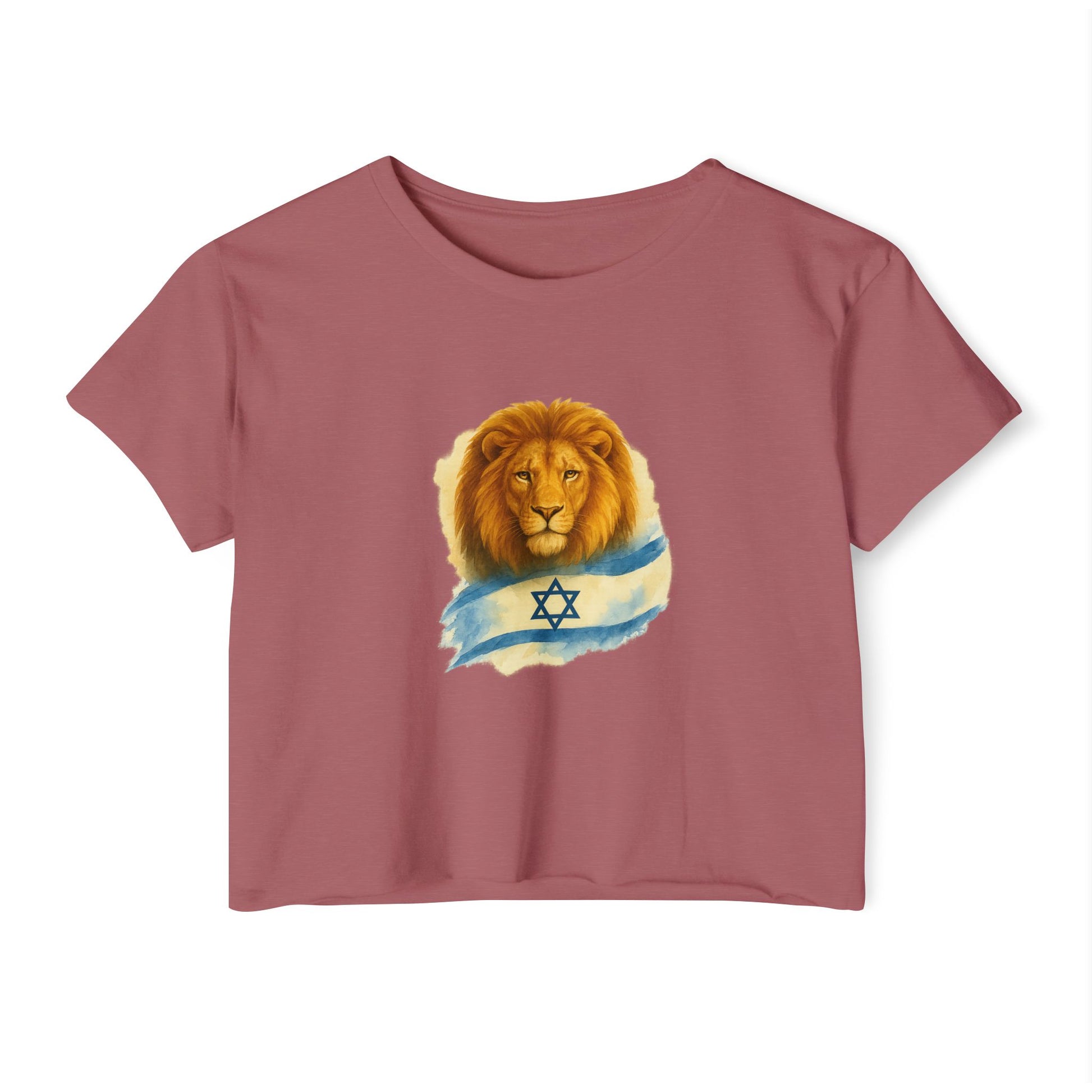Lion Of Israel Women's Festival Crop Top - American Zionist