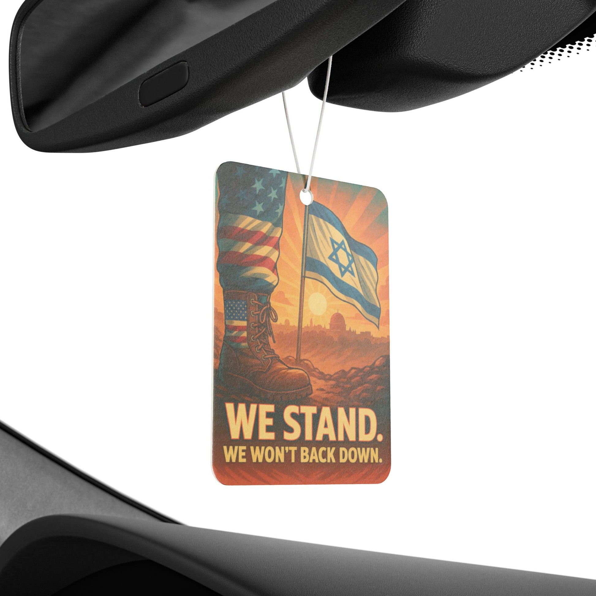 We Stand Car Air Freshener - American Zionist