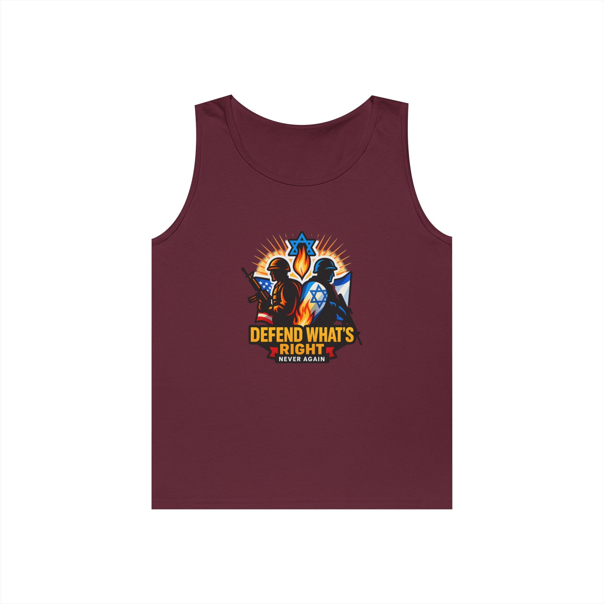 Defend Whats Right Unisex Heavy Cotton Tank Top - American Zionist