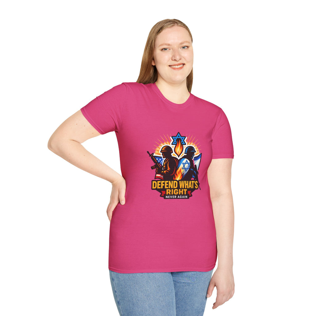 Defend What's Right Unisex Softstyle T-Shirt - American Zionist