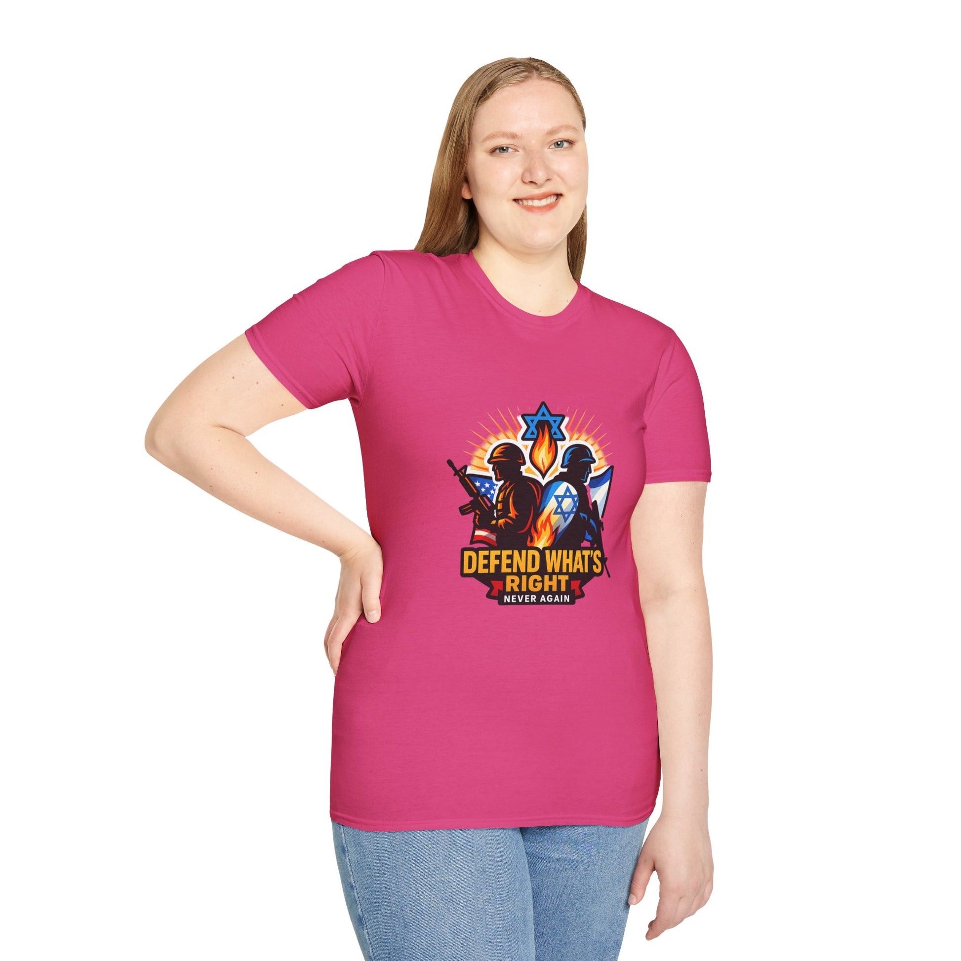 Defend What's Right Unisex Softstyle T-Shirt - American Zionist