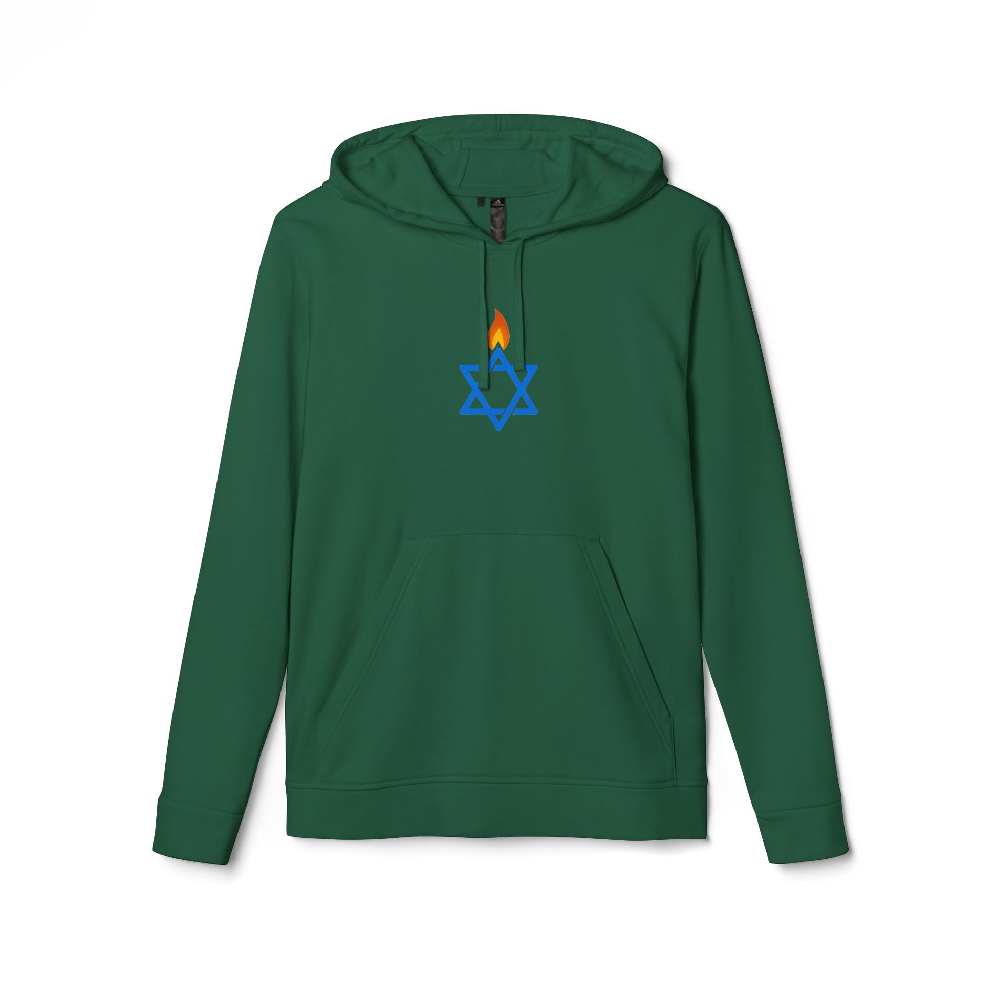 Fire Stars Of David Adidas Unisex Fleece Hoodie - American Zionist