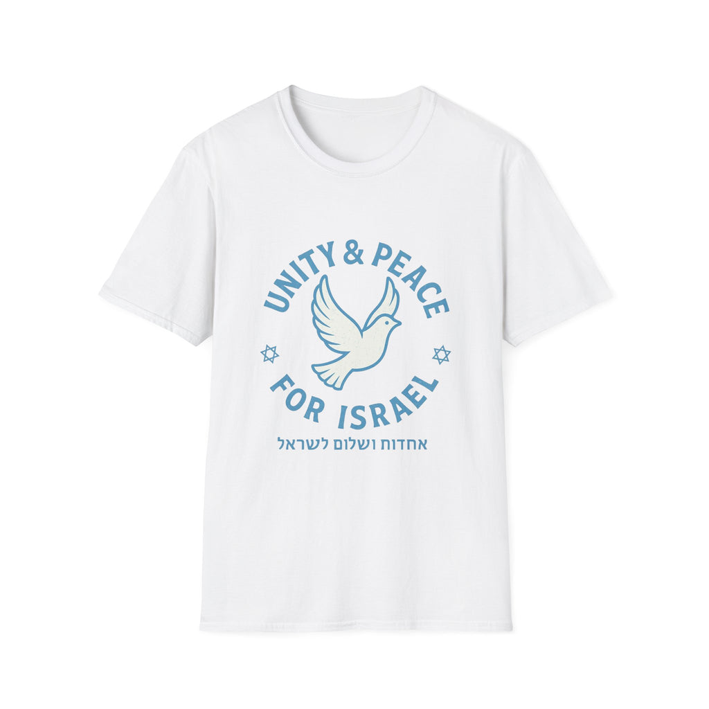 Unity Peace For Israel Unisex Softstyle T-Shirt - American Zionist