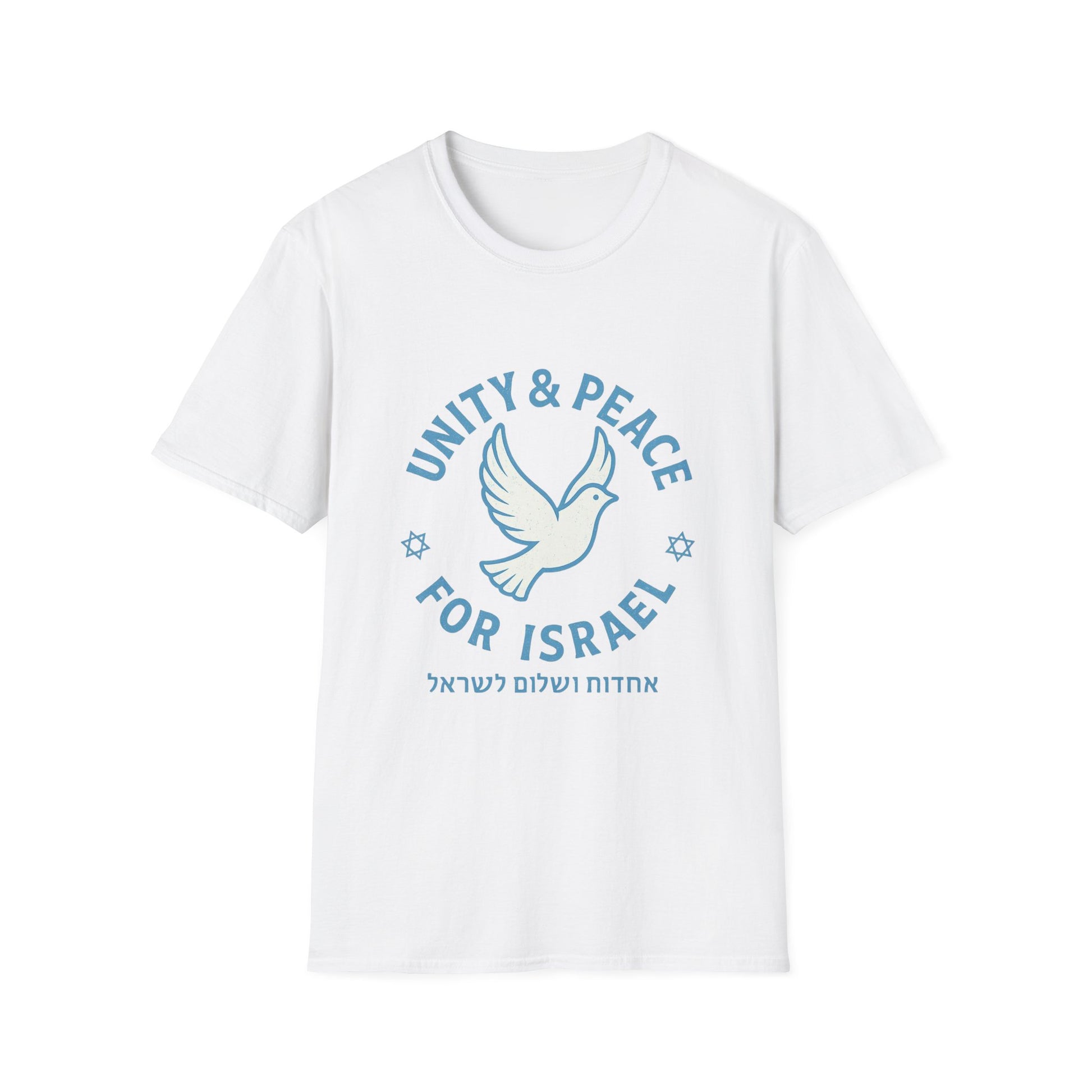 Unity Peace For Israel Unisex Softstyle T-Shirt - American Zionist