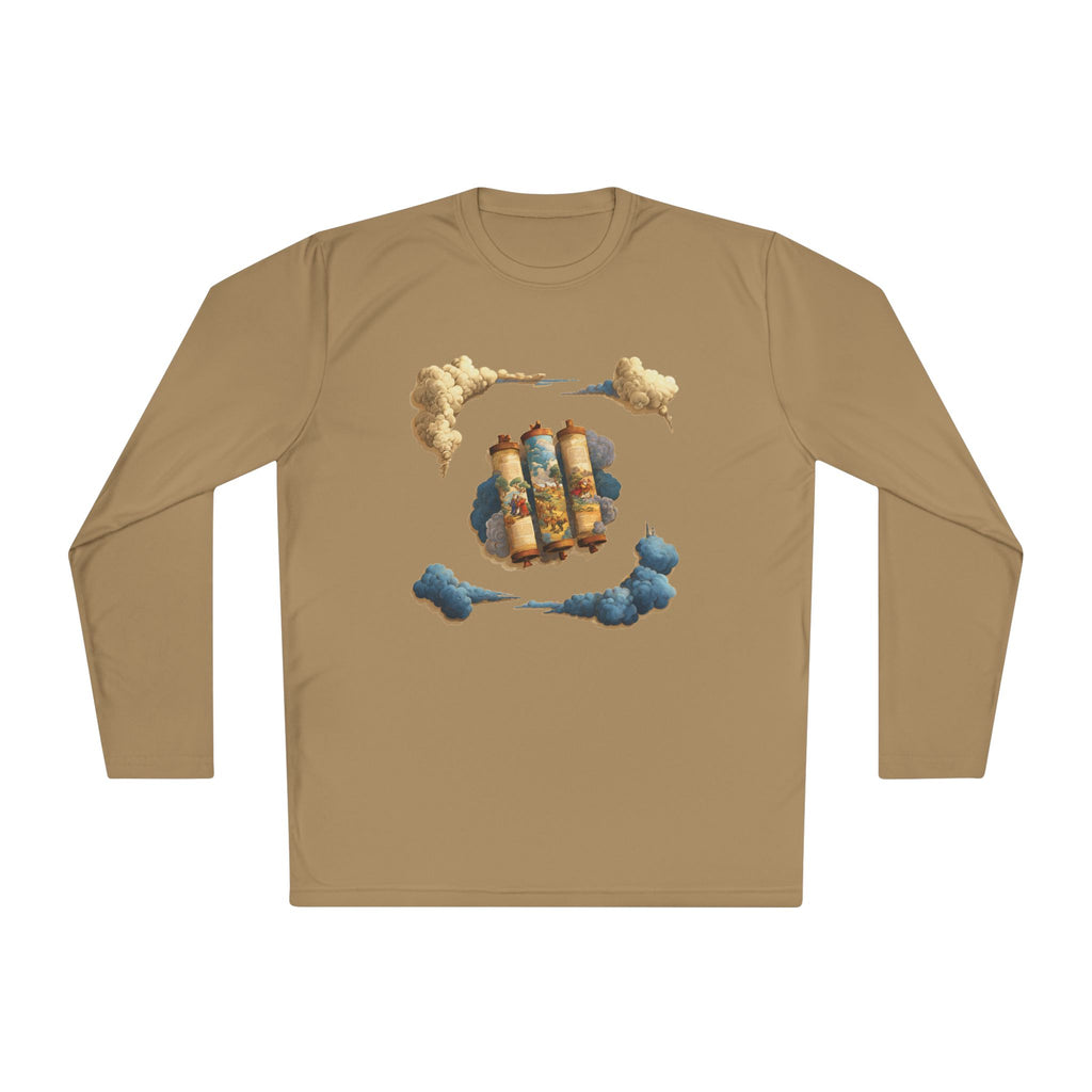 Cloudy Scroll of Moses Unisex Lightweight Long Sleeve Tee - American Zionist