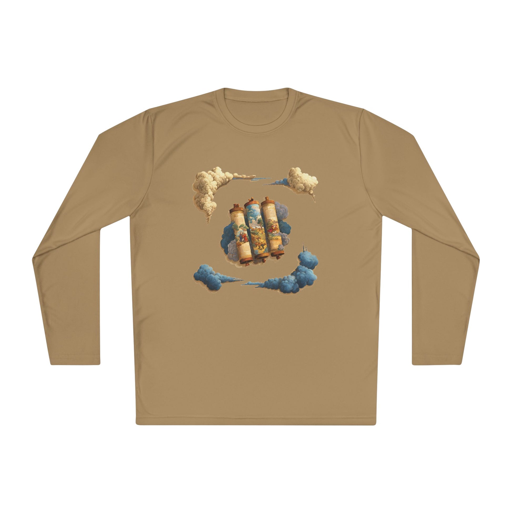 Cloudy Scroll of Moses Unisex Lightweight Long Sleeve Tee - American Zionist