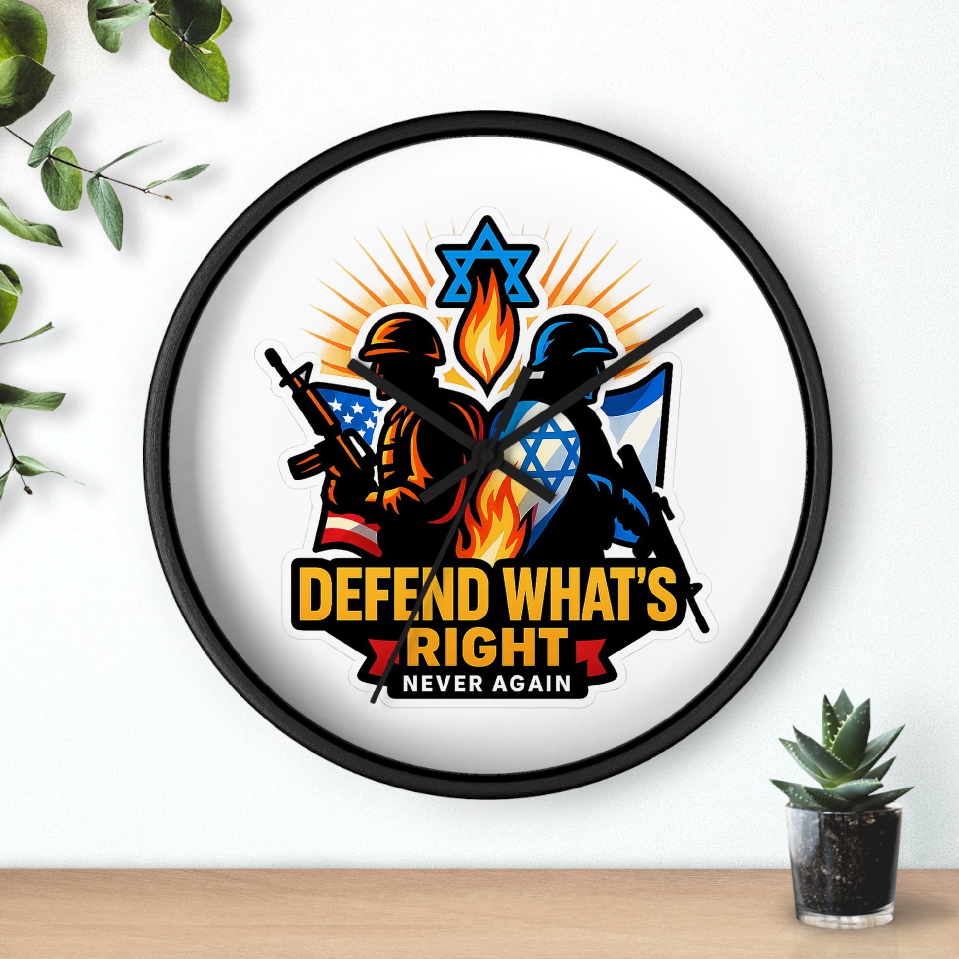 Defend Whats Right Wall Clock - American Zionist