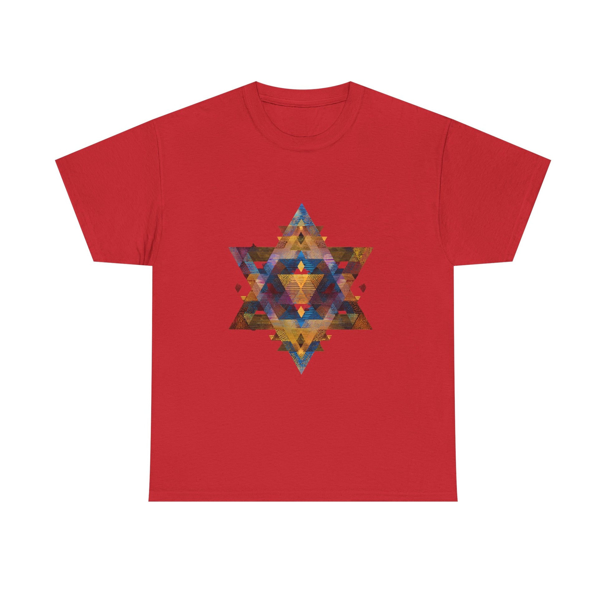 Star of David Geometric Unisex Heavy Cotton Tee - American Zionist