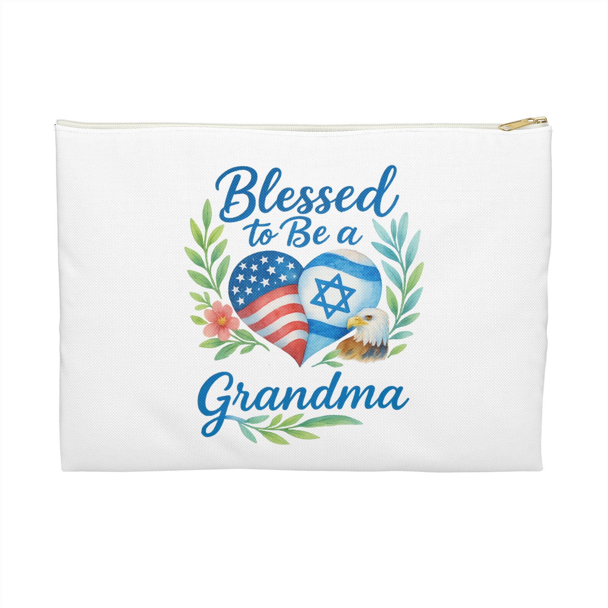 Blessed To Be A Grandma Accessory Pouch - American Zionist