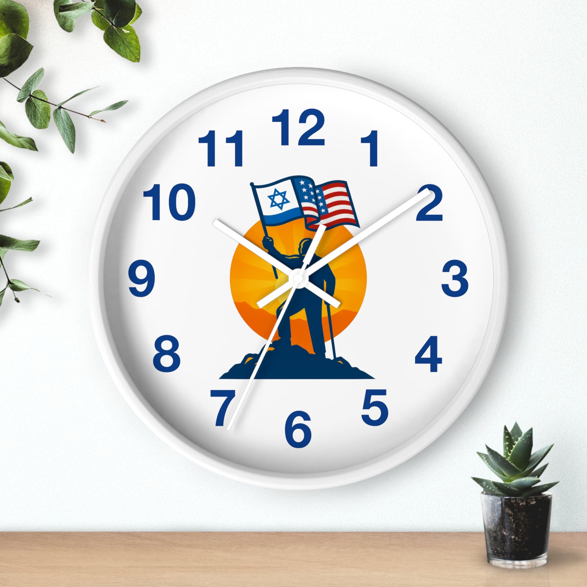 Grandpa Stands for Freedom Wall Clock - American Zionist