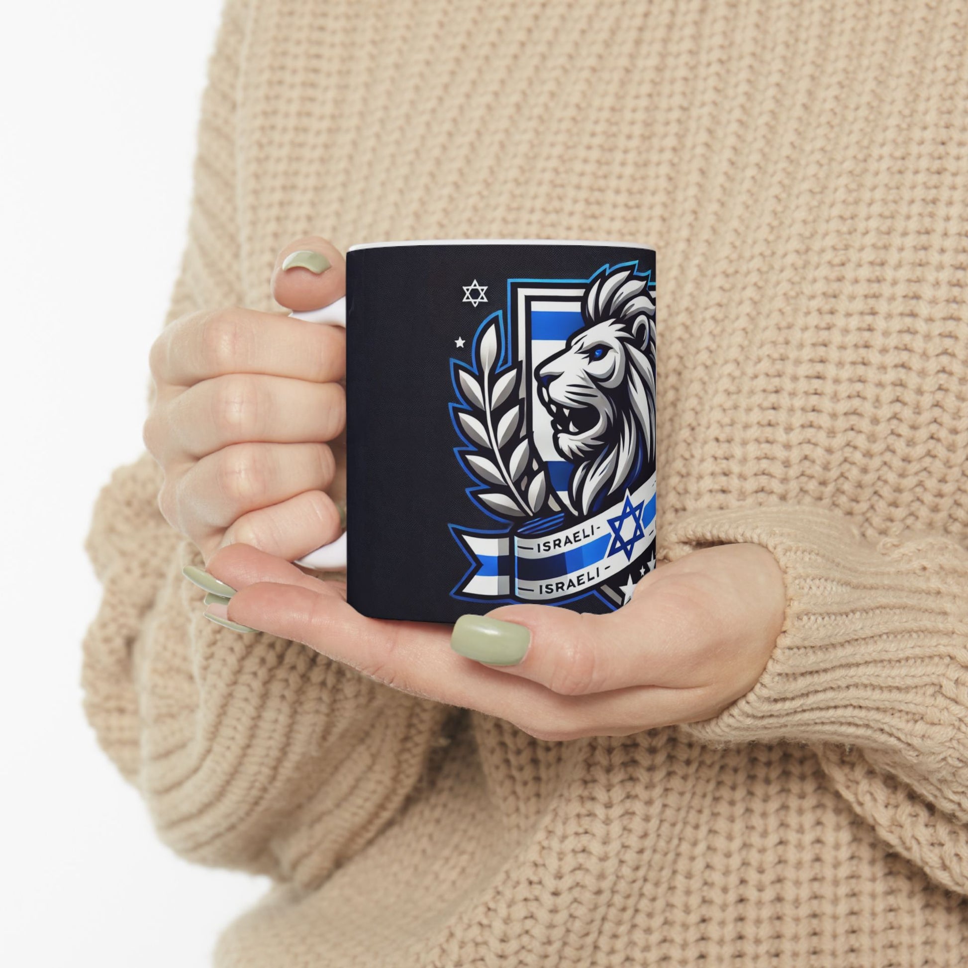 Lion of Judah Crest Ceramic Mug 11oz, 150z - American Zionist