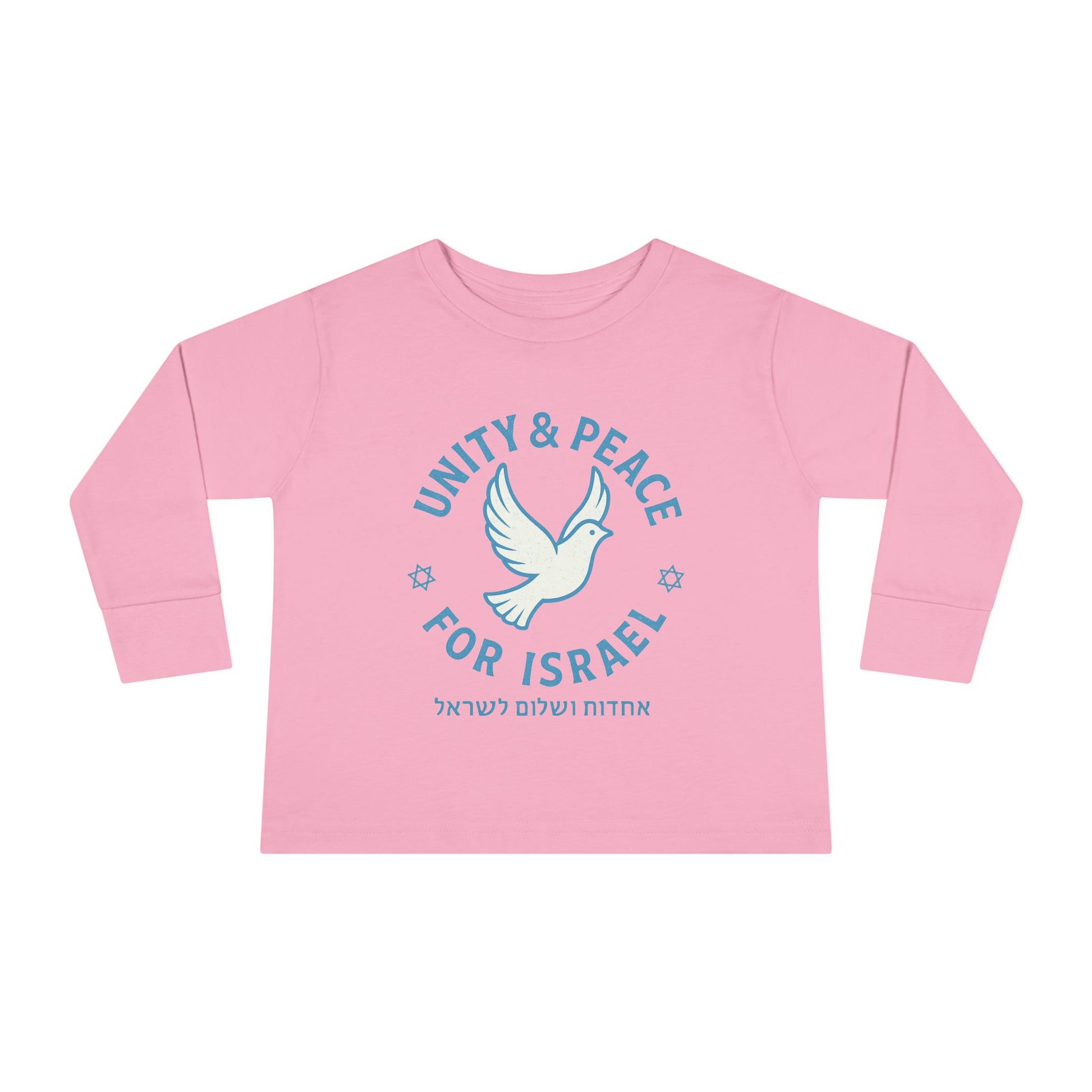Unity Peace For Israel Toddler Long Sleeve Tee - American Zionist