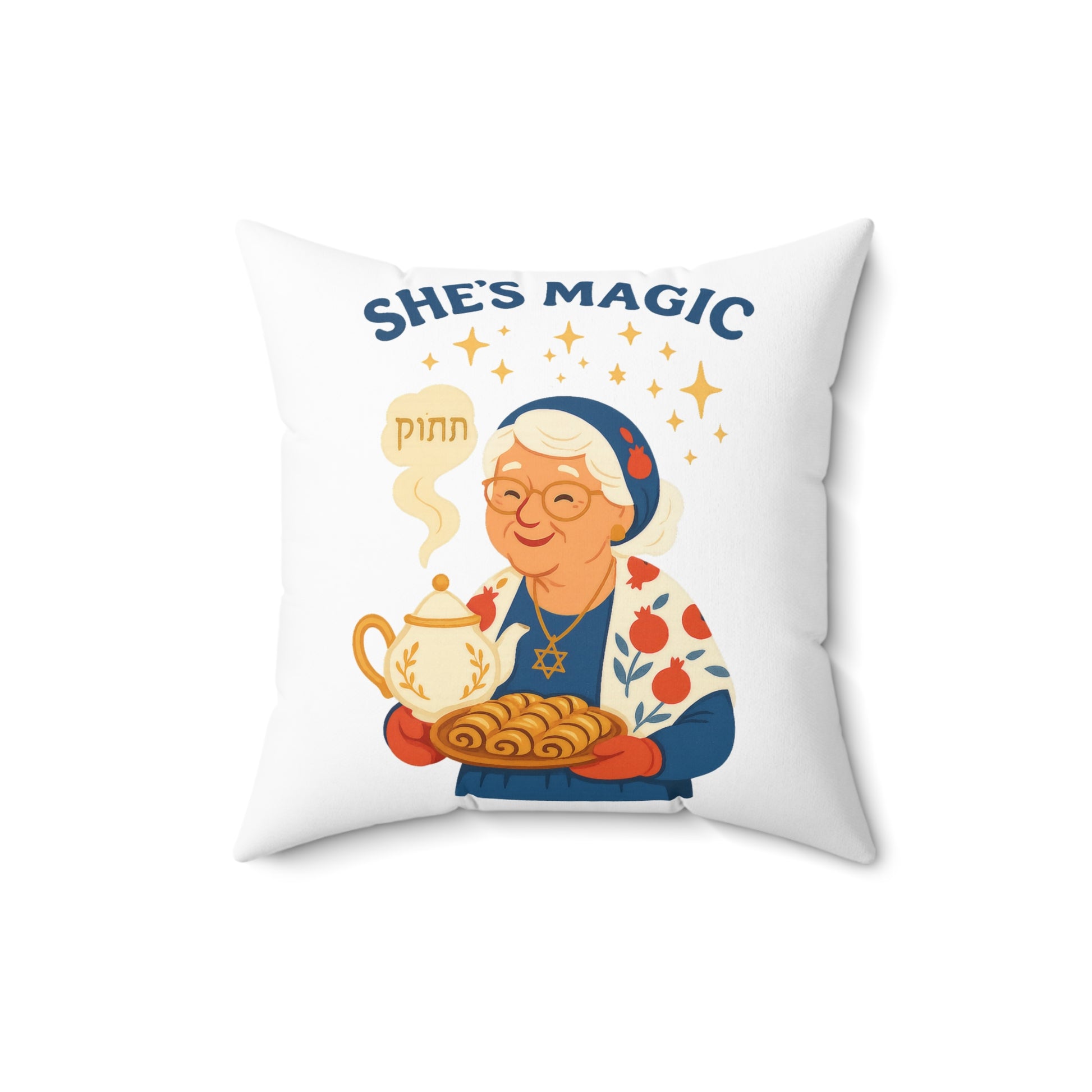 Grandma Magic Spun Polyester Square Pillow - American Zionist
