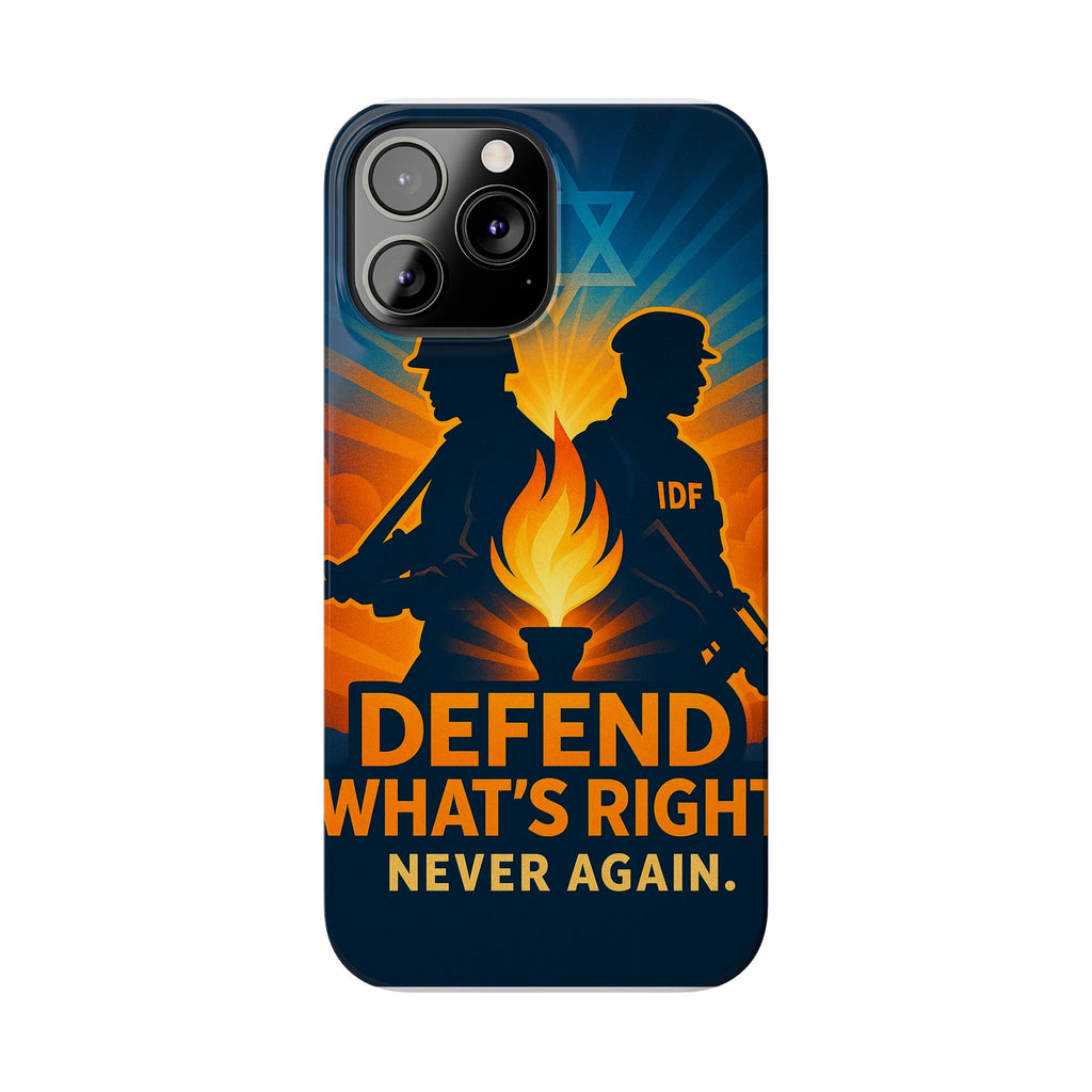Defend What's Right Slim Phone Cases - American Zionist