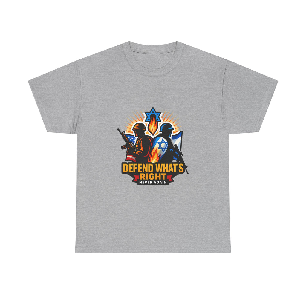 Defend Whats Right Unisex Heavy Cotton Tee - American Zionist