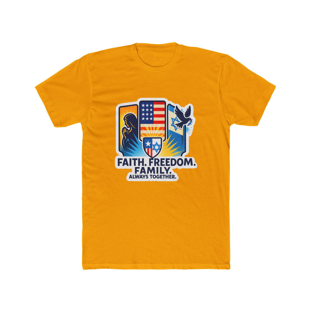 Faith Freedom Family Unisex Cotton Crew Tee - American Zionist