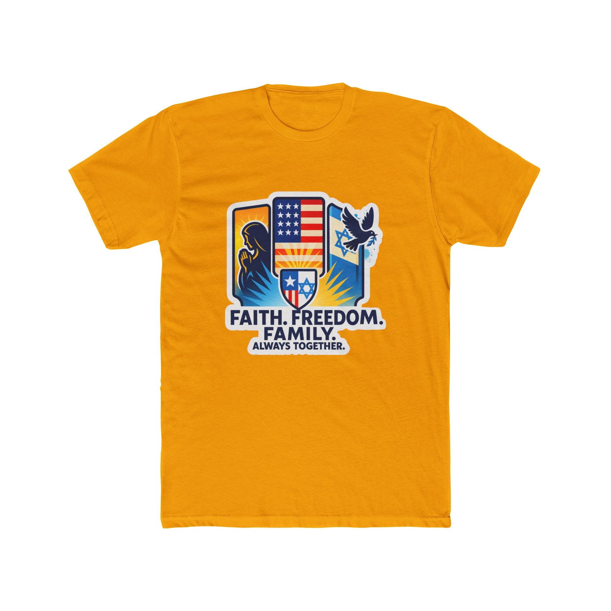 Faith Freedom Family Unisex Cotton Crew Tee - American Zionist