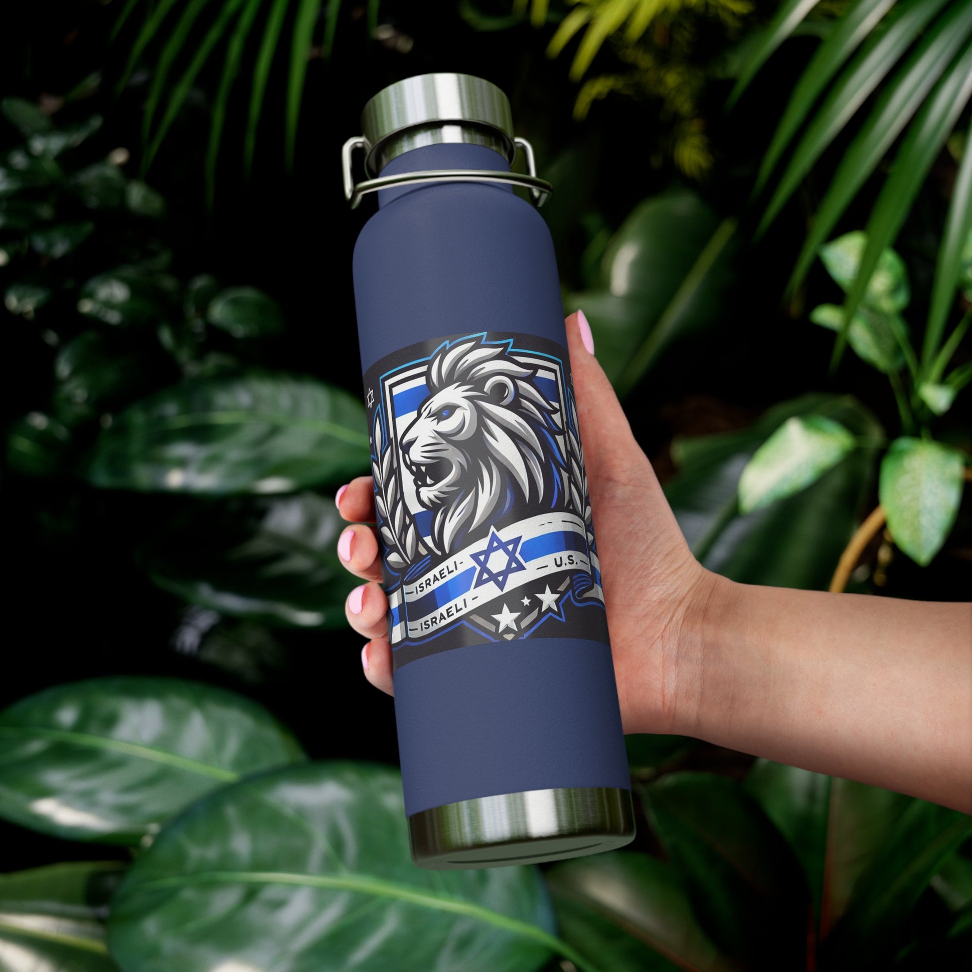 Lion of Judah Crest Copper Vacuum Insulated Bottle, 22oz - American Zionist