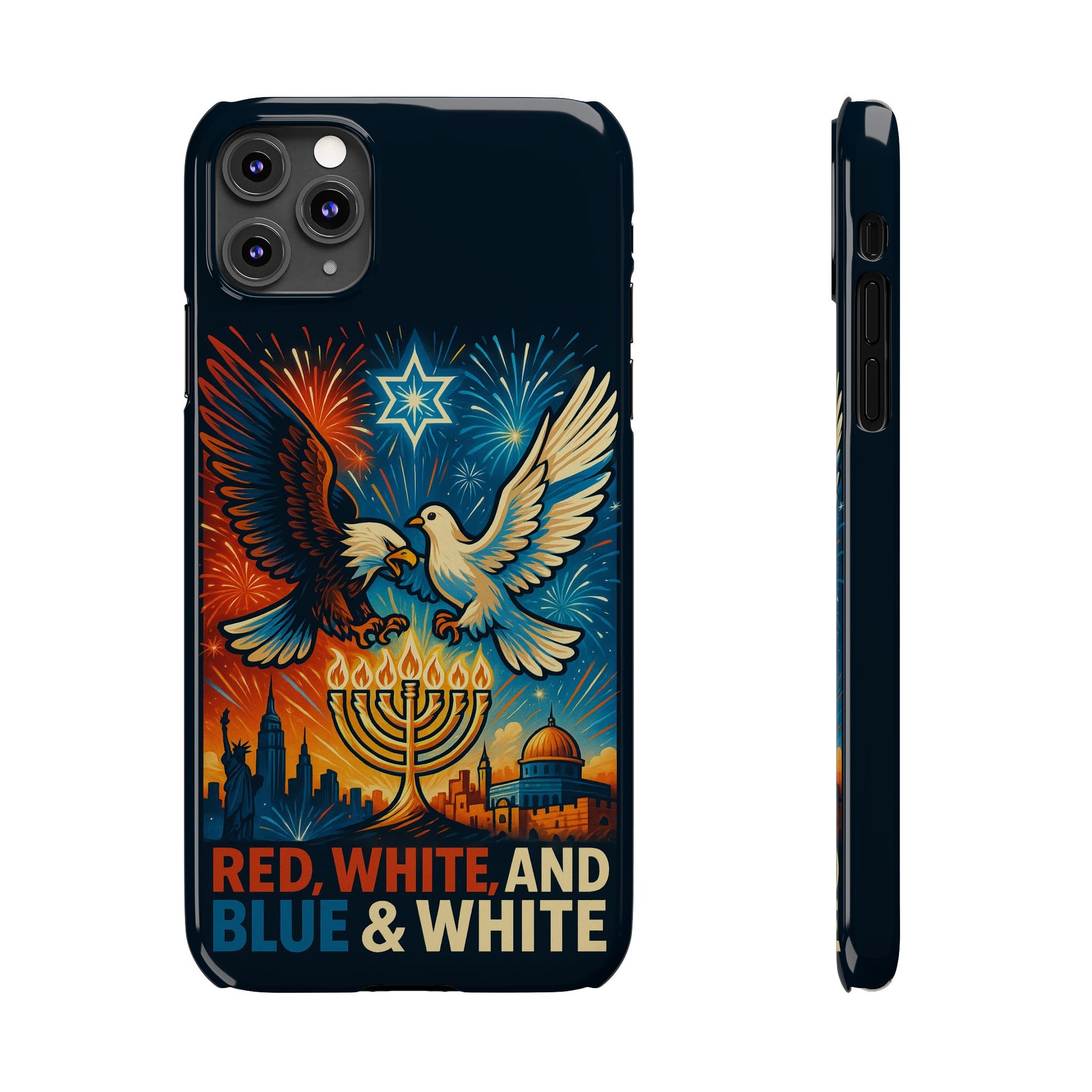 Red White and Blue Slim Phone Cases - American Zionist