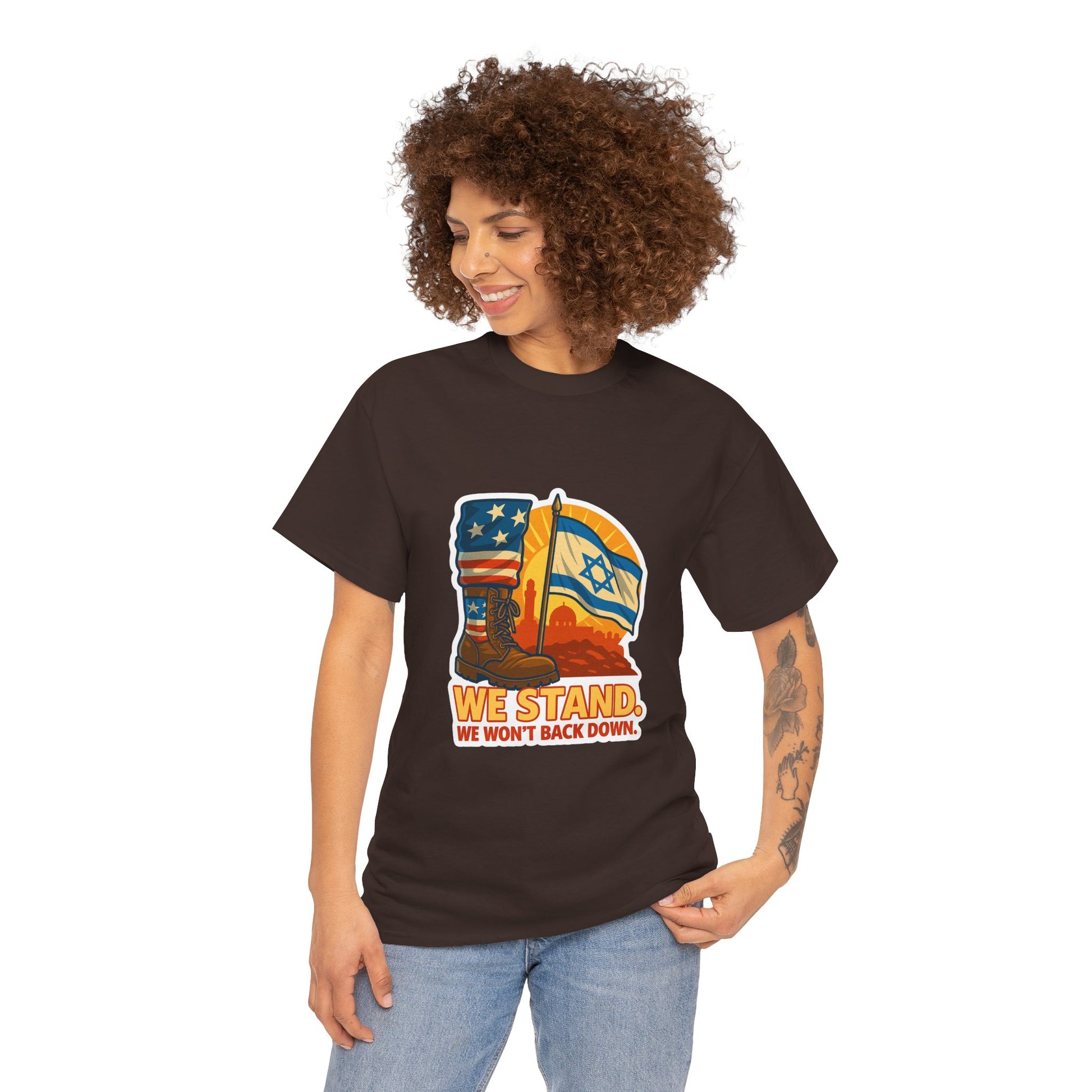 We Stand Unisex Heavy Cotton Tee - American Zionist