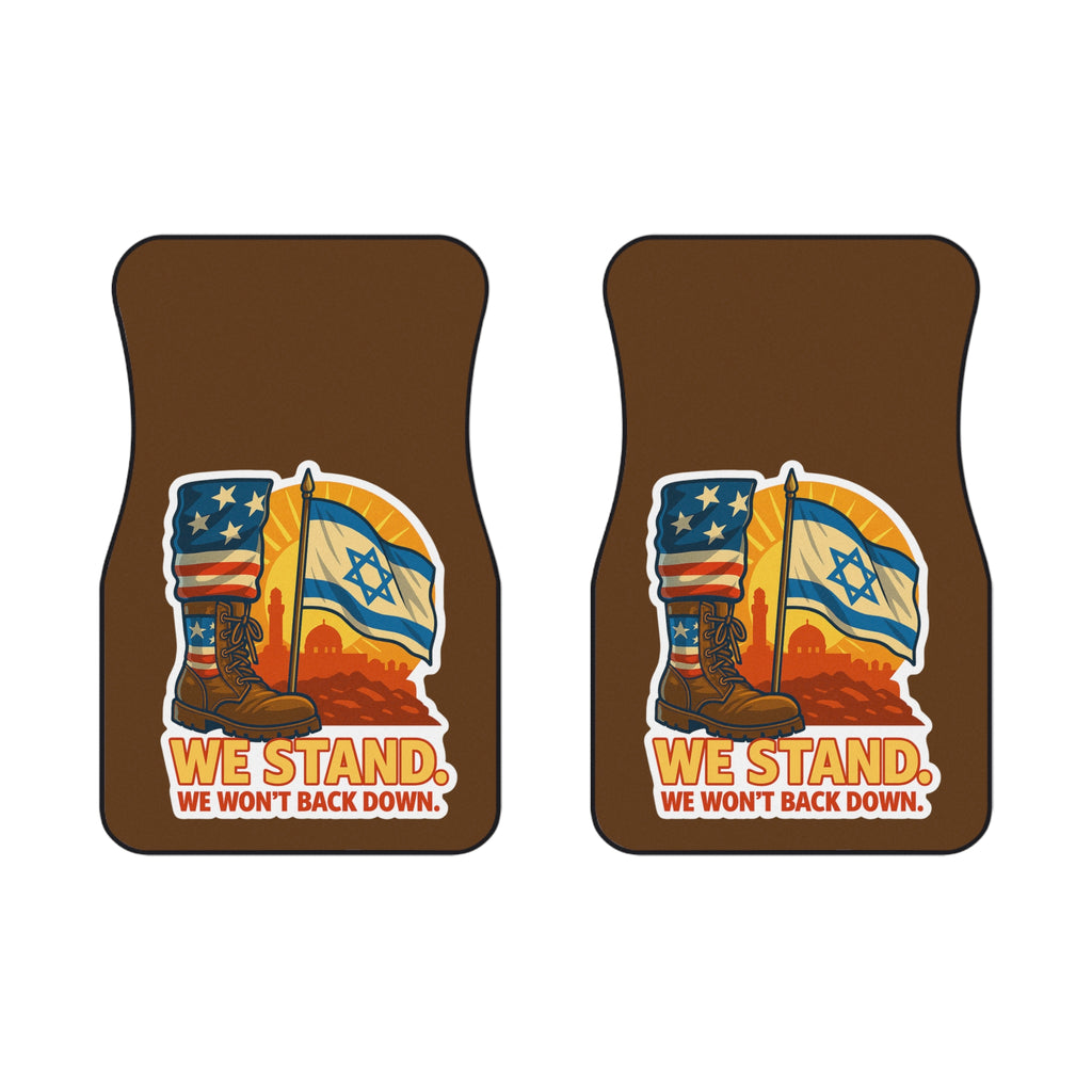 We Stand Car Mats (2x Front) - American Zionist