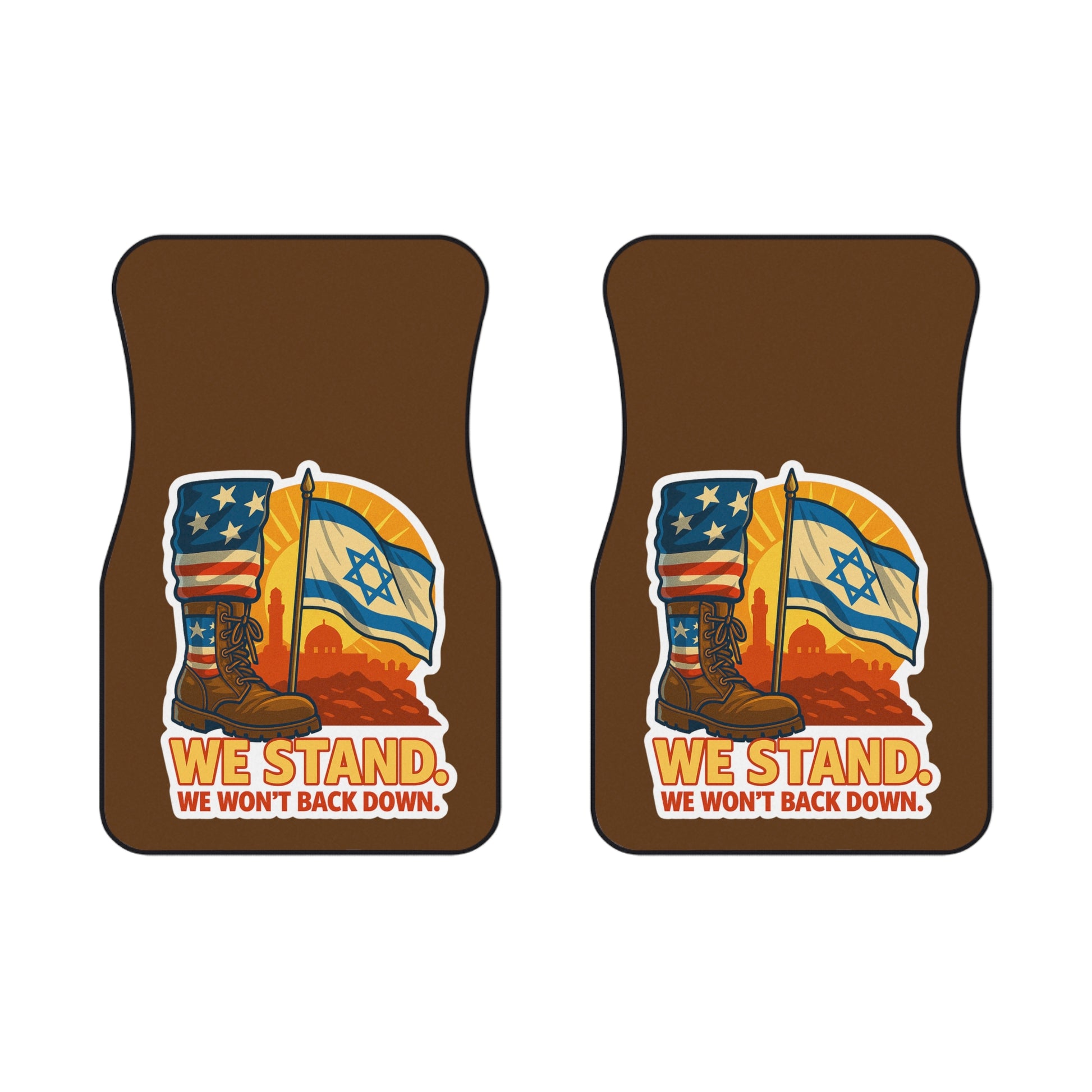 We Stand Car Mats (2x Front) - American Zionist