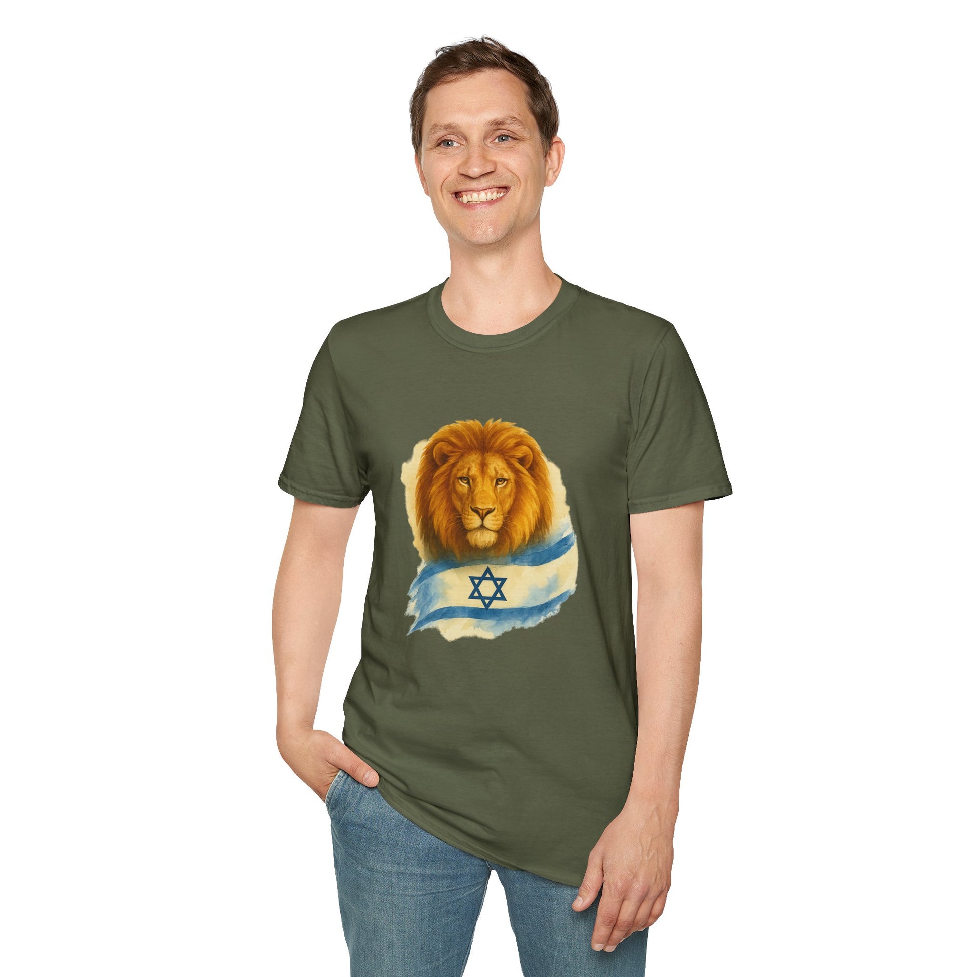 Lion Of Israel Unisex Softstyle T-Shirt - American Zionist