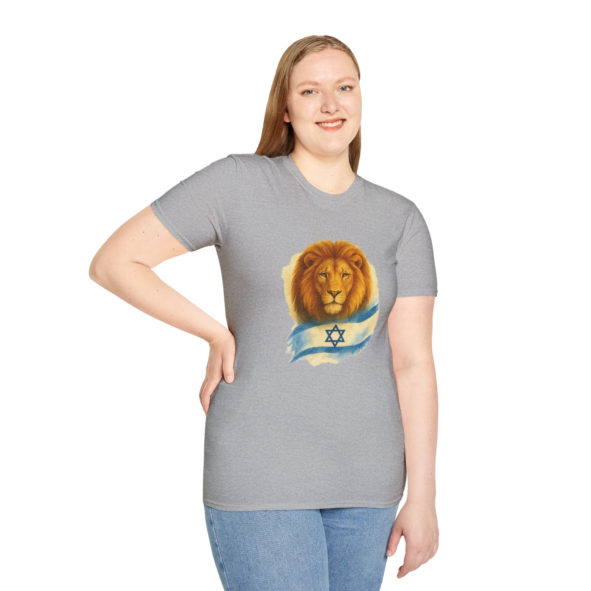 Lion Of Israel Unisex Softstyle T-Shirt - American Zionist