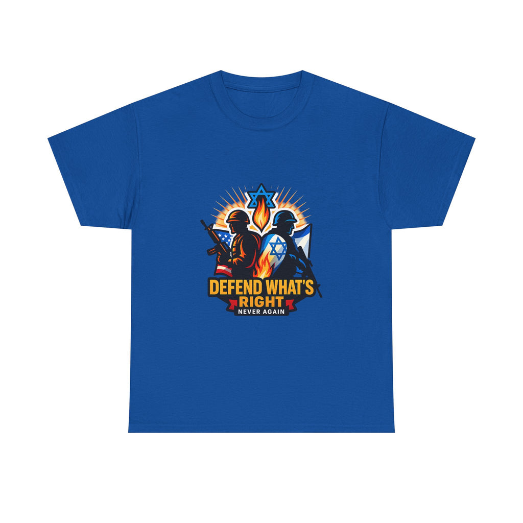 Defend Whats Right Unisex Heavy Cotton Tee - American Zionist