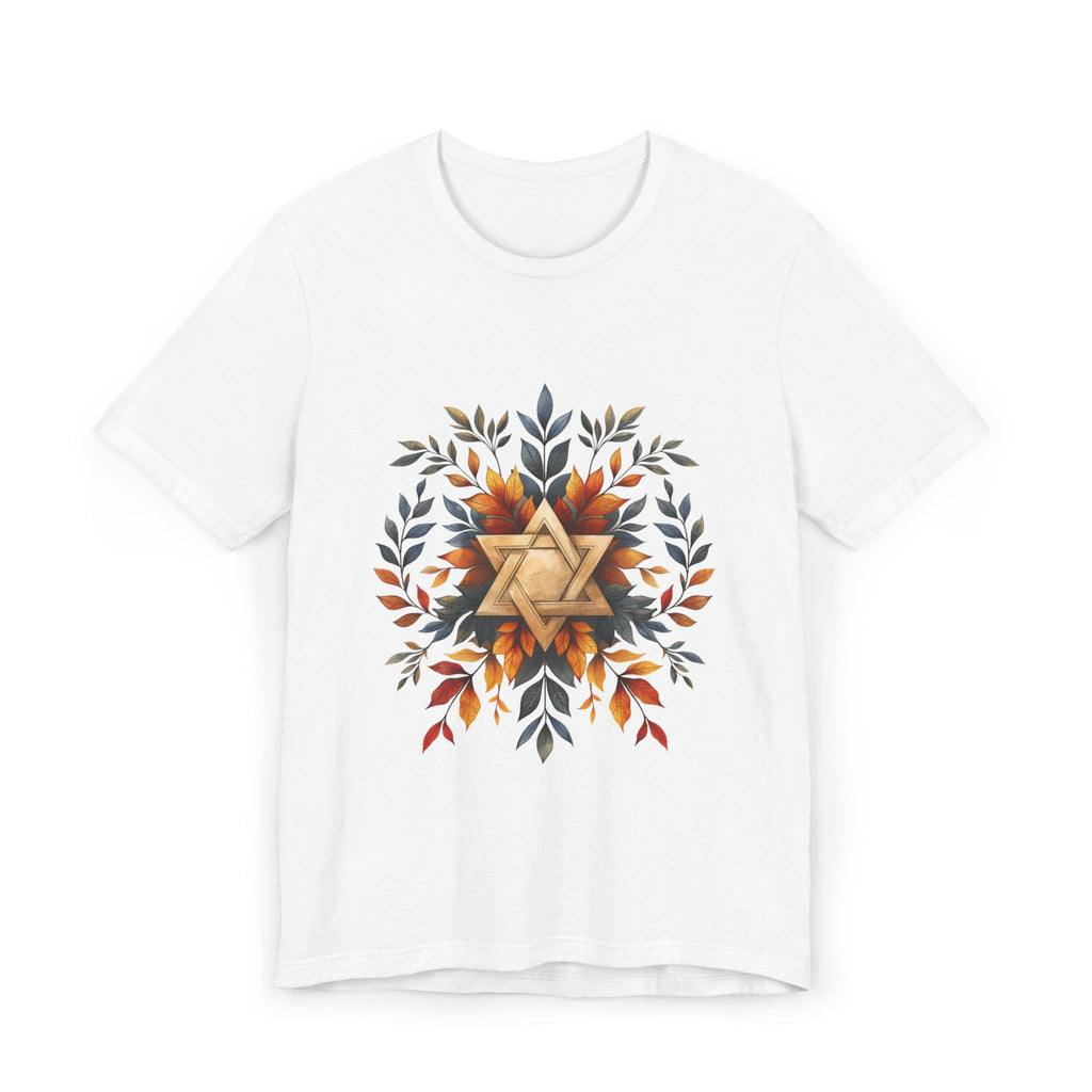 Star of David Wreath Unisex Jersey T-Shirt - American Zionist