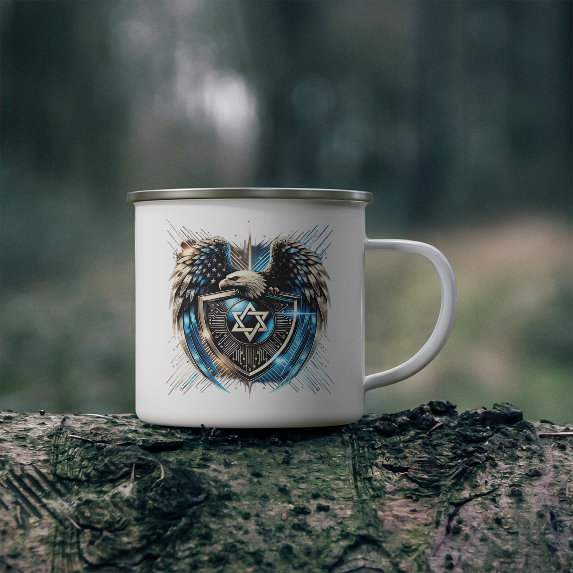 Wings of Zion Enamel Camping Mug - American Zionist