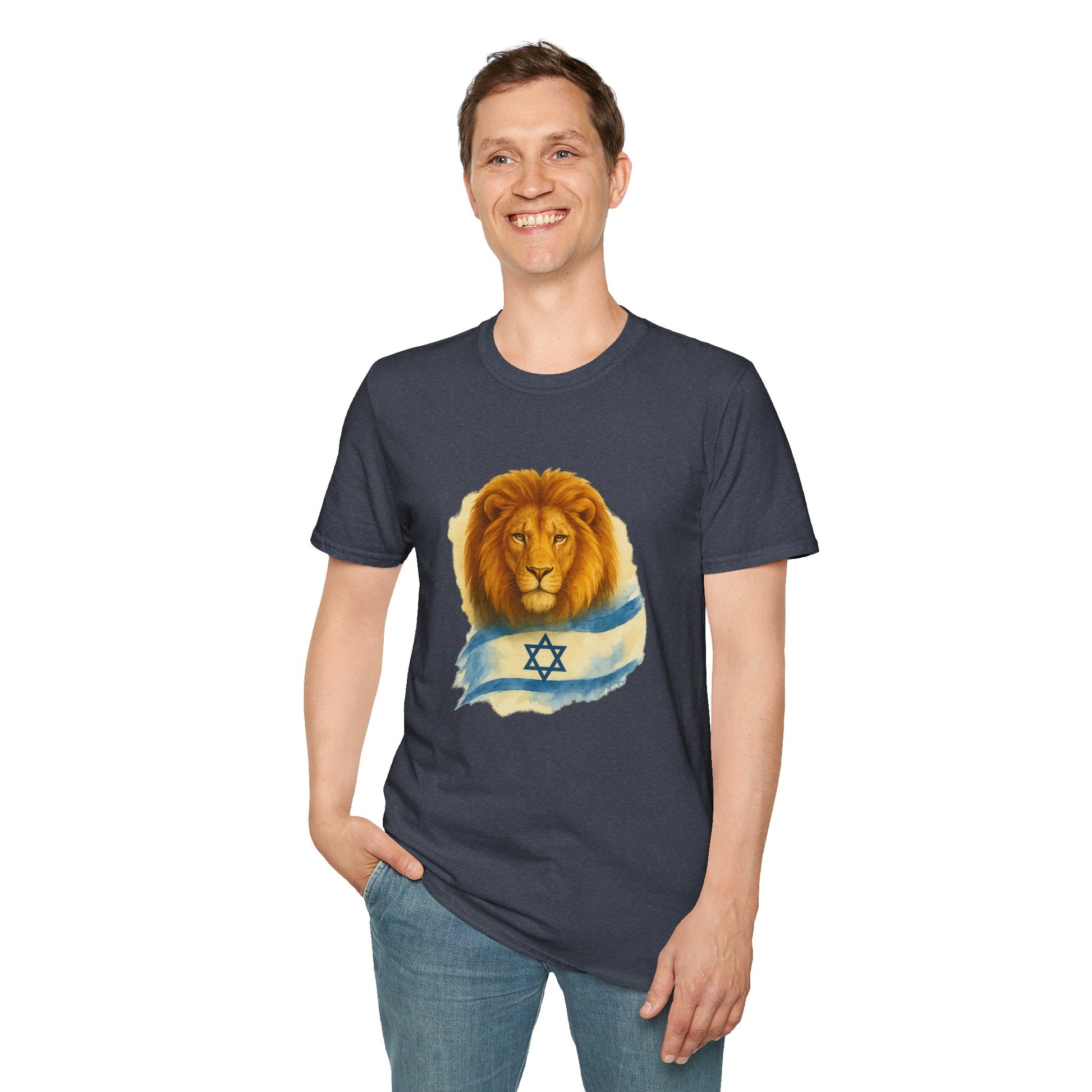 Lion Of Israel Unisex Softstyle T-Shirt - American Zionist