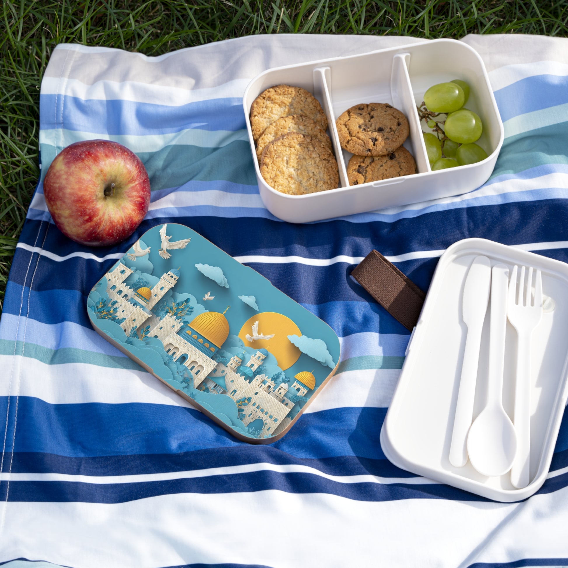 Golden Jerusalem Dreams Bento Lunch Box - American Zionist