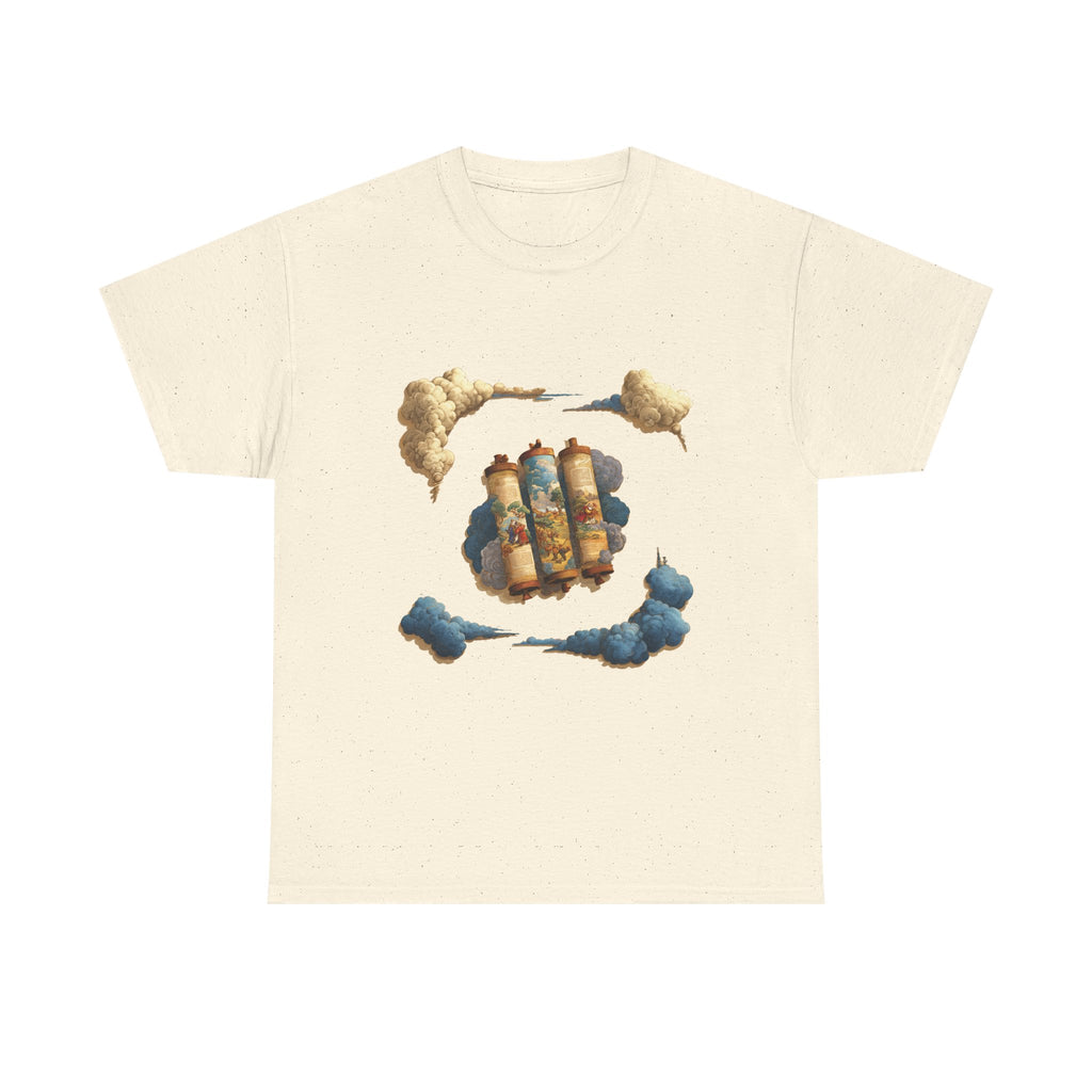 Cloudy Scroll of Moses Unisex Heavy Cotton Tee - American Zionist