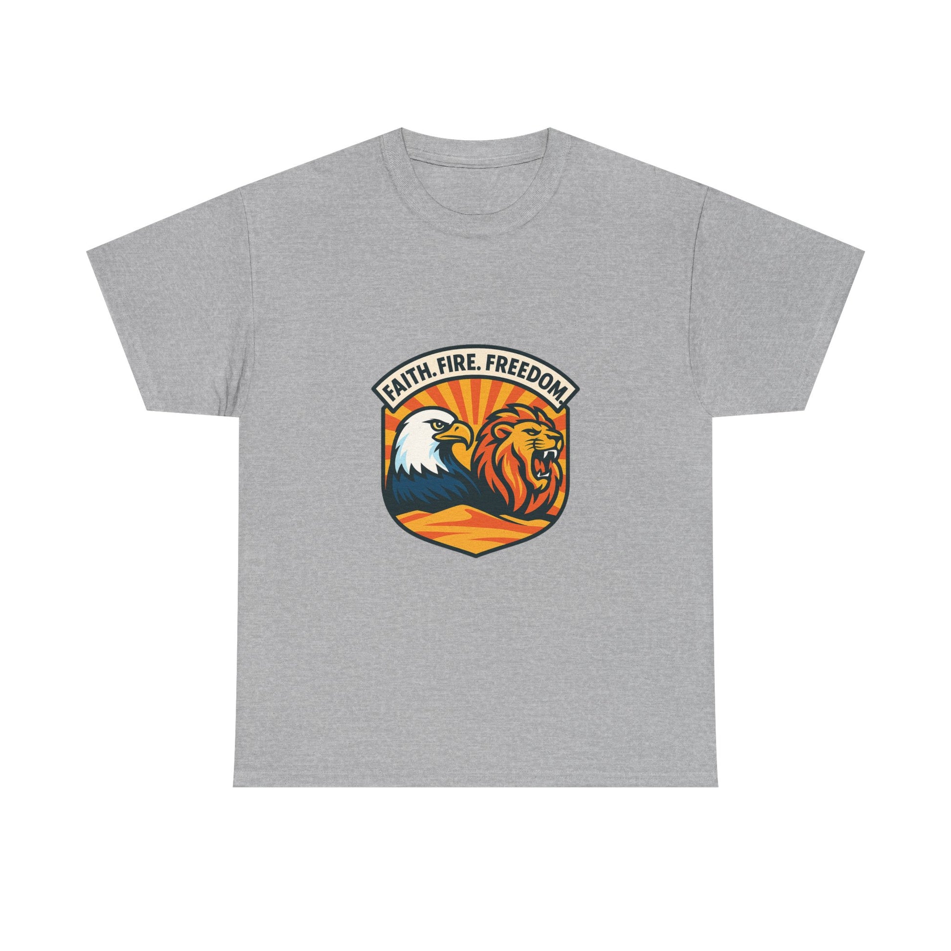Lions Eagles Rise Unisex Heavy Cotton Tee - American Zionist