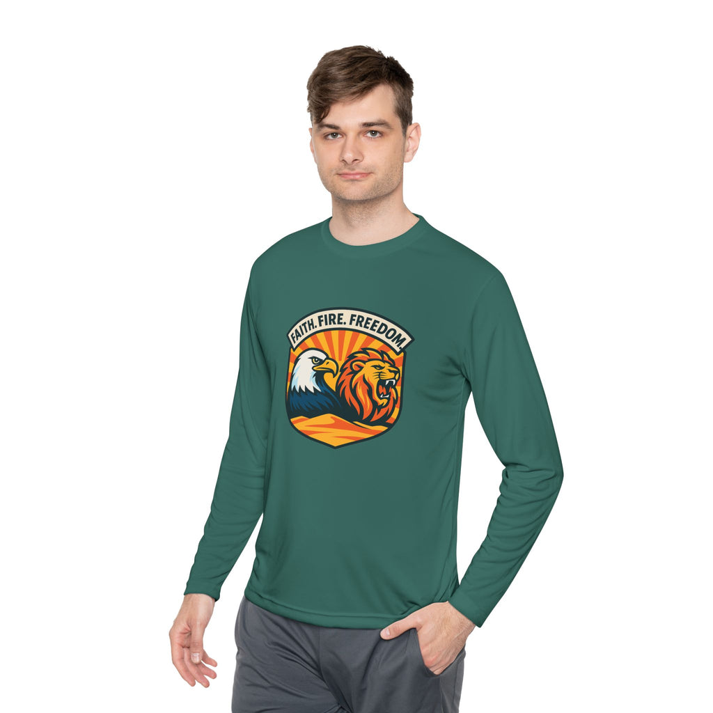 Lions Eagles Rise Unisex Lightweight Long Sleeve Tee - American Zionist