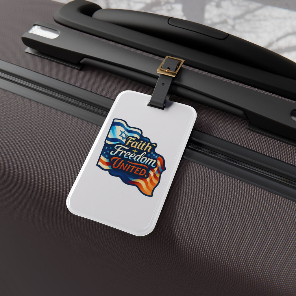 Faith Freedom United Luggage Tag - American Zionist