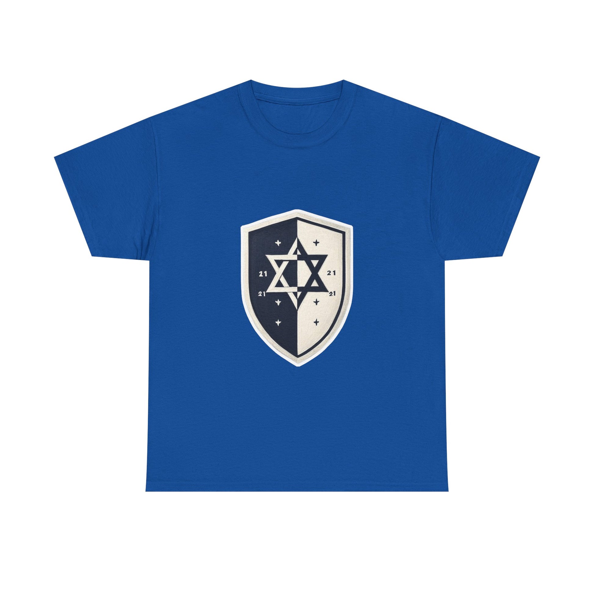 Black and White Shield Unisex Heavy Cotton Tee - American Zionist