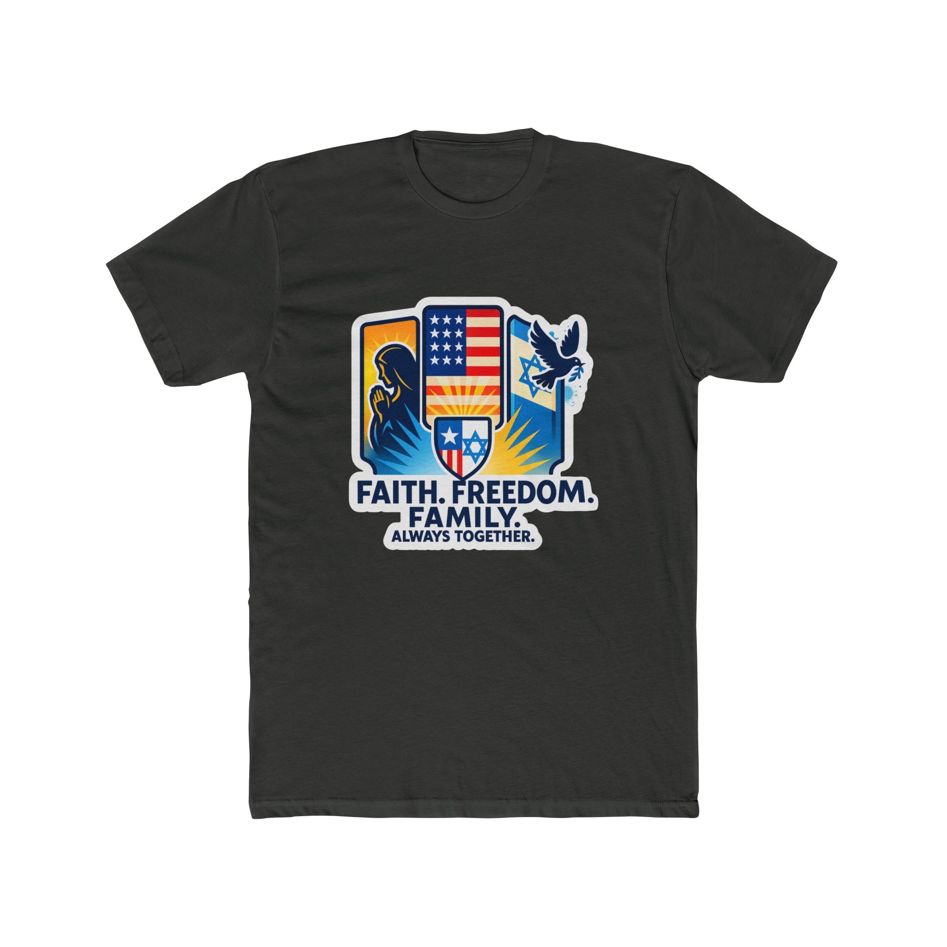 Faith Freedom Family Unisex Cotton Crew Tee - American Zionist