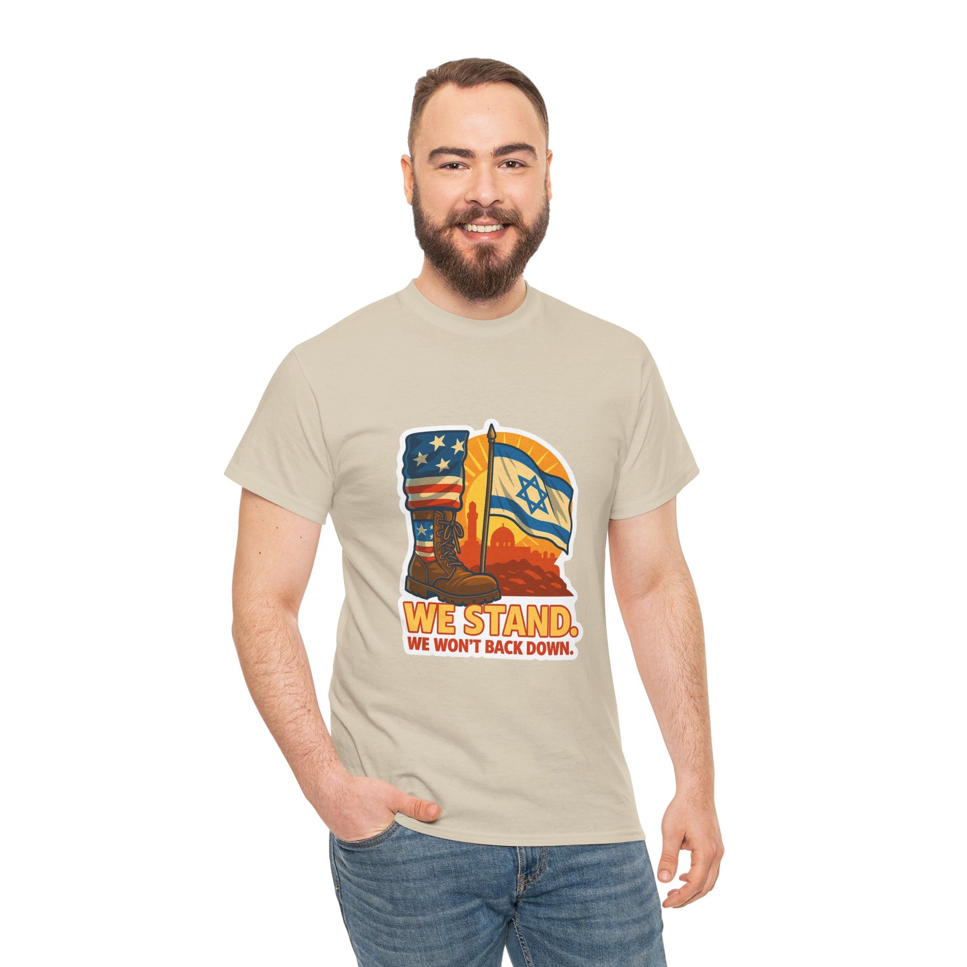 We Stand Unisex Heavy Cotton Tee - American Zionist