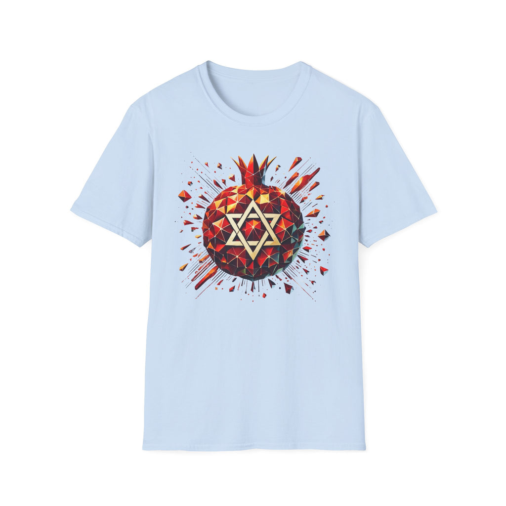 Pomegranate Star of David Unisex Softstyle T-Shirt - American Zionist