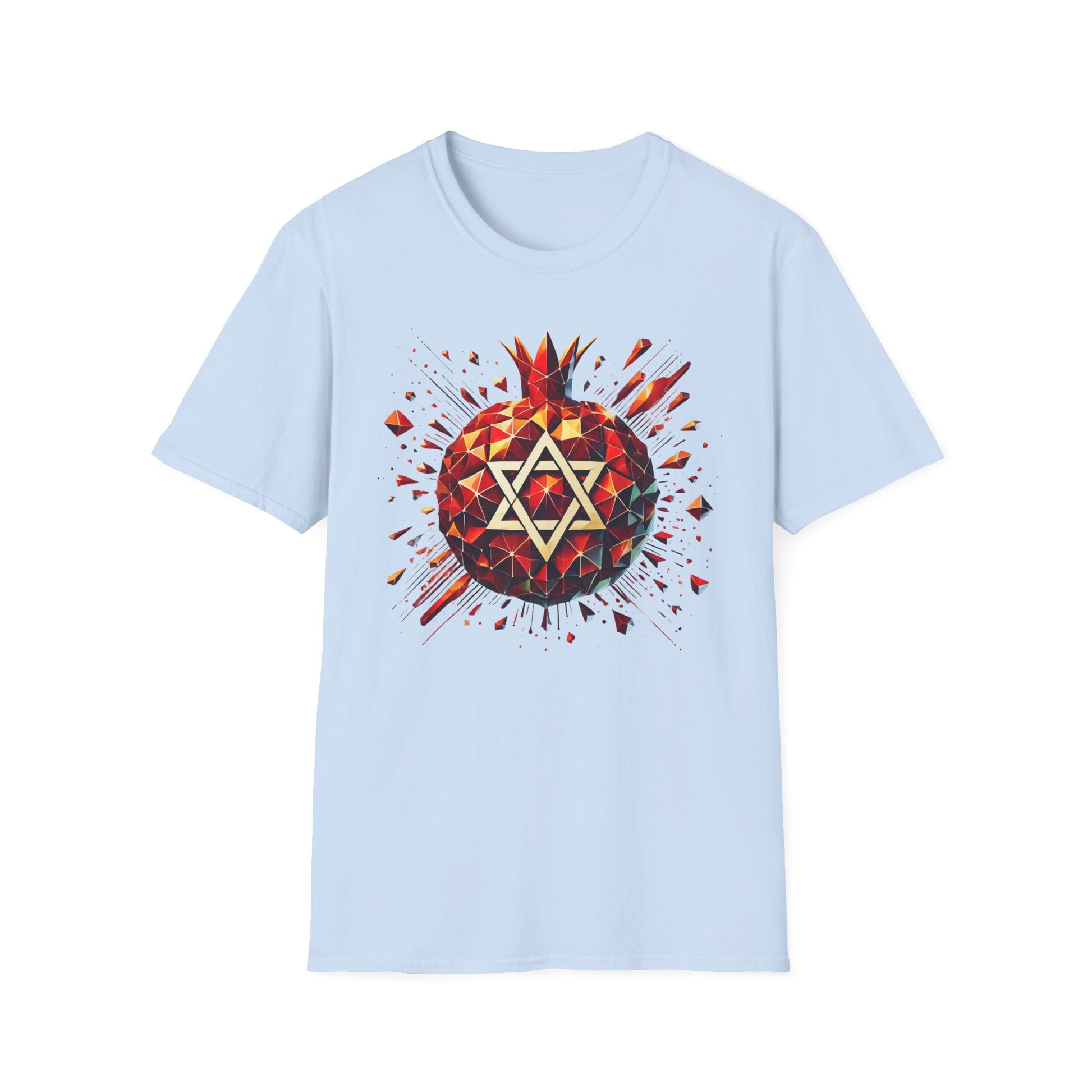 Pomegranate Star of David Unisex Softstyle T-Shirt - American Zionist