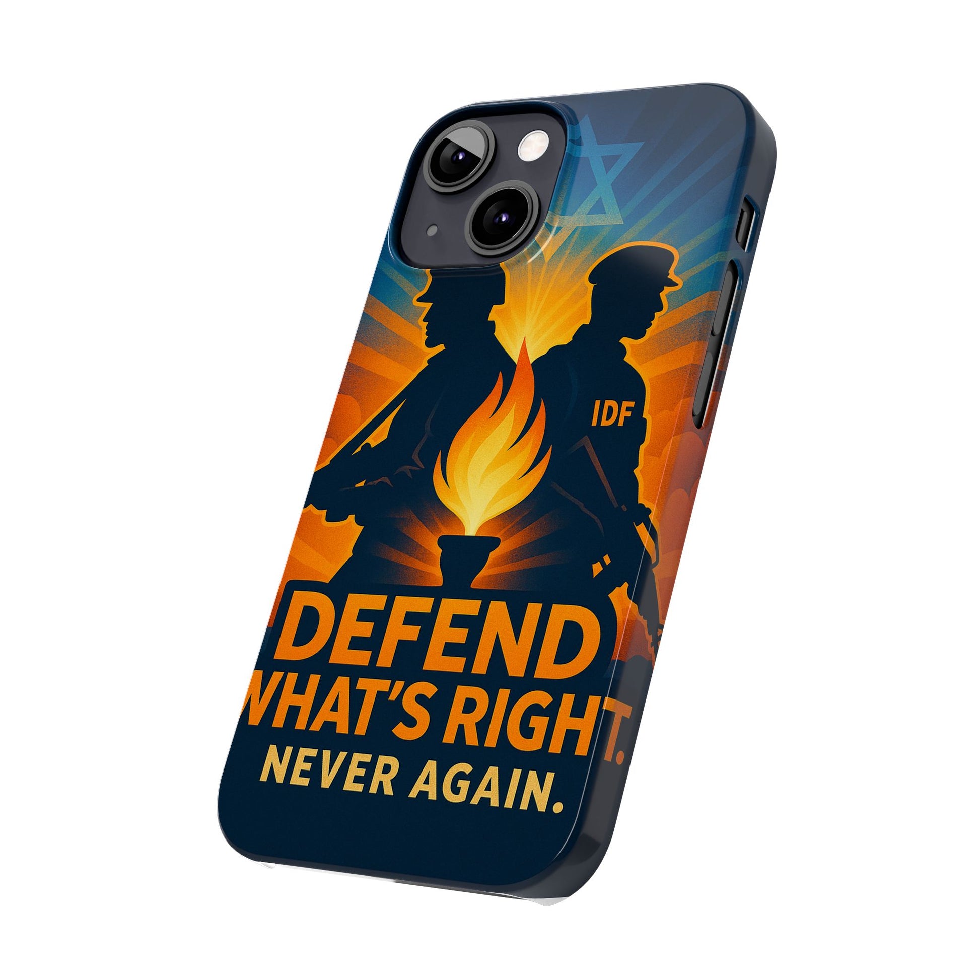 Defend What's Right Slim Phone Cases - American Zionist