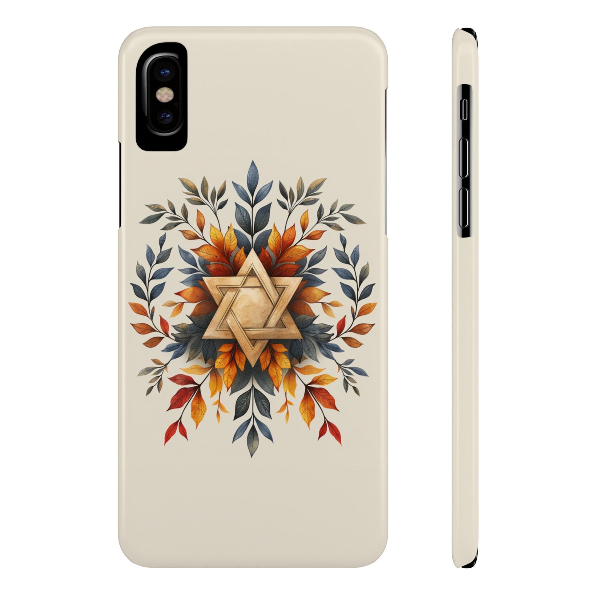Star of David Wreath Slim Phone Cases - American Zionist