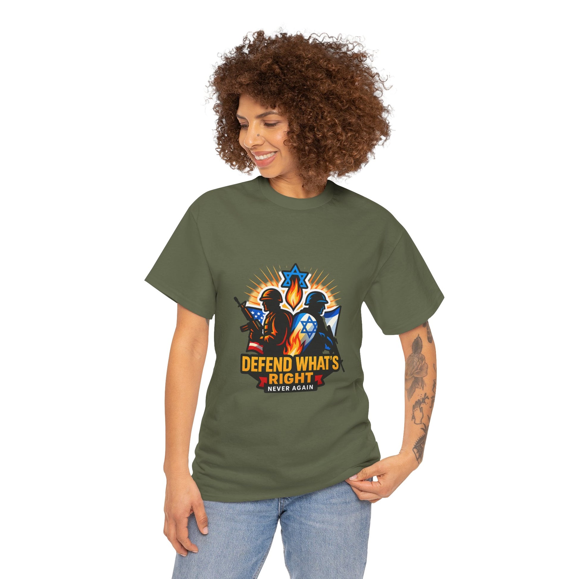 Defend Whats Right Unisex Heavy Cotton Tee - American Zionist