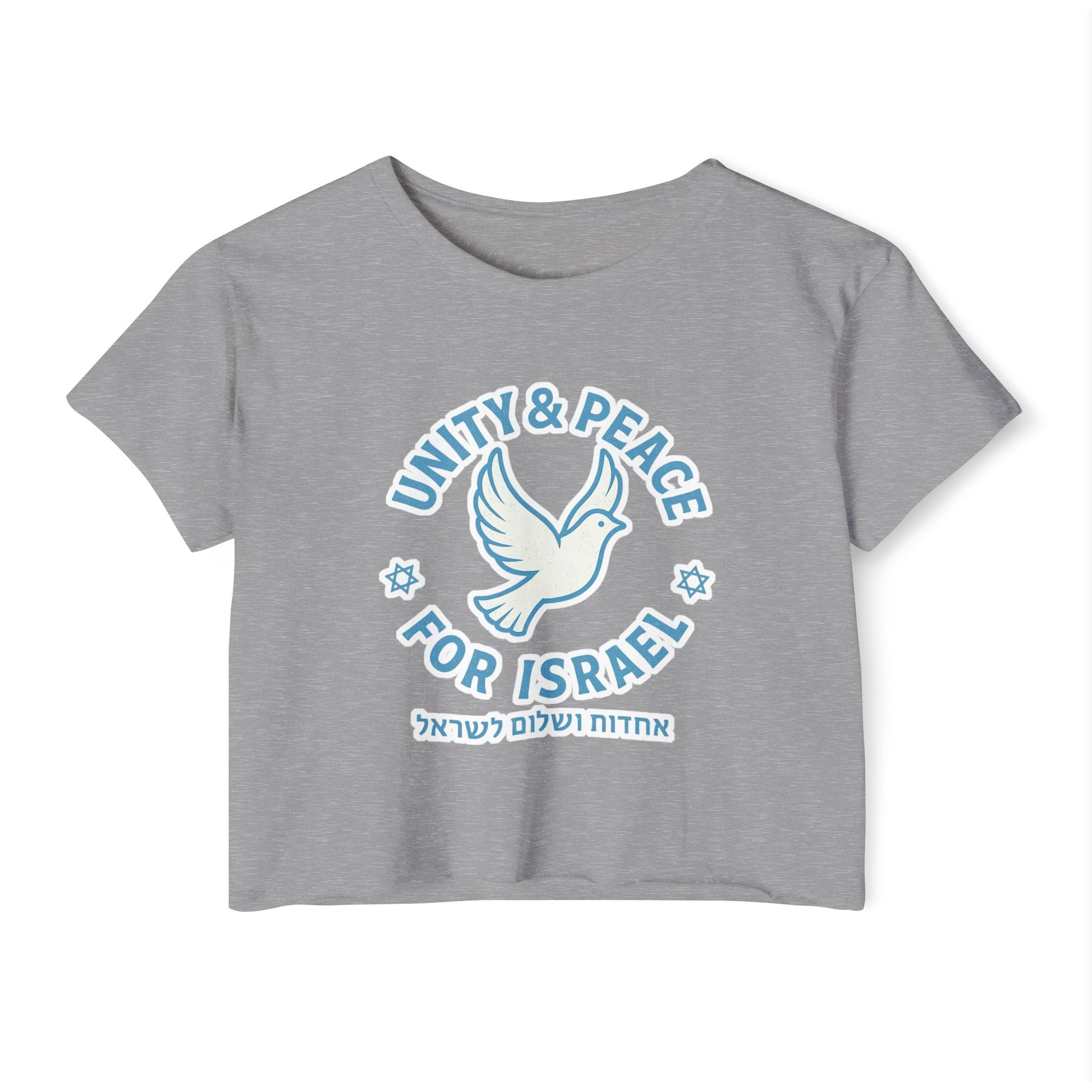 Unity Peace For Israel Women's Festival Crop Top - American Zionist