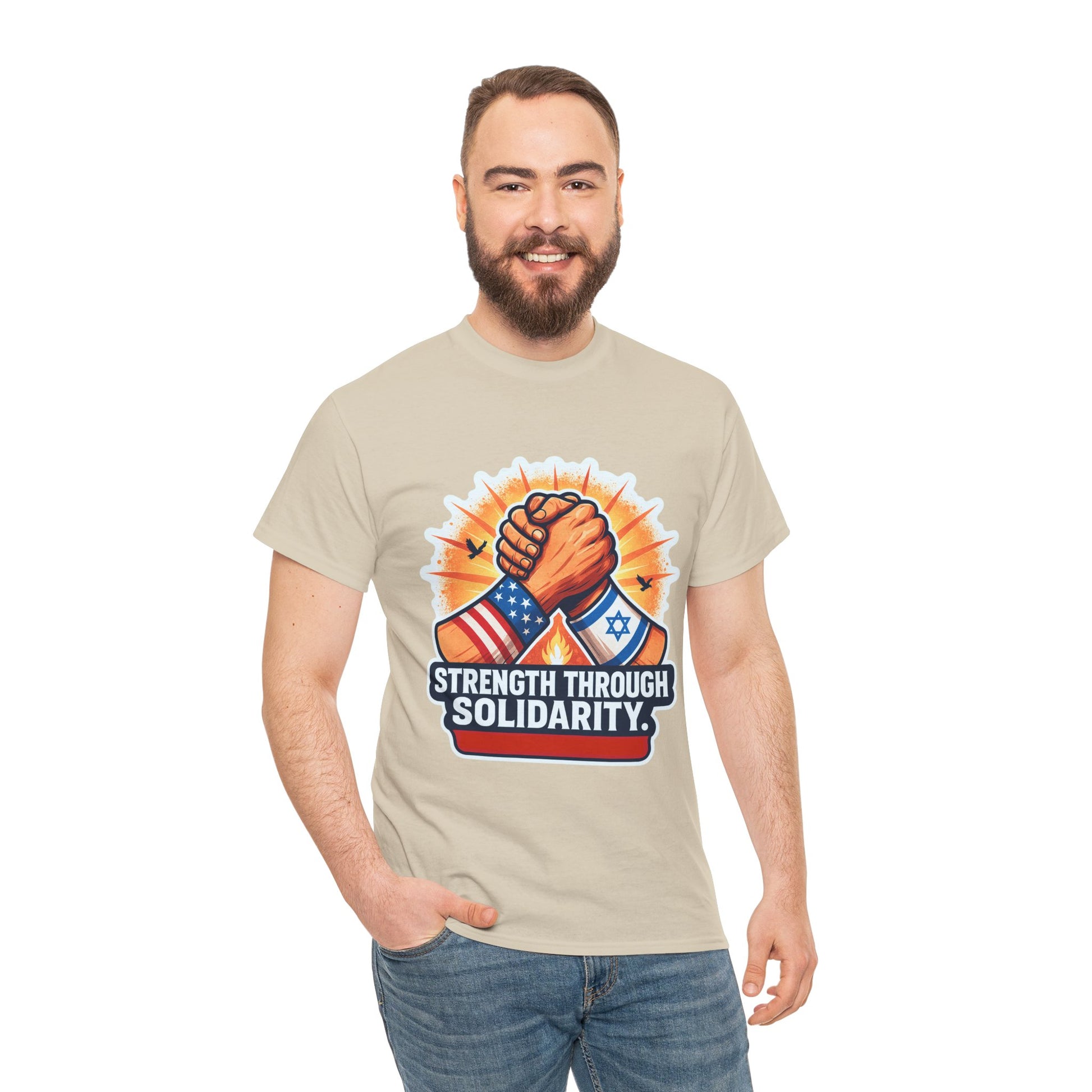 Strength Through Solidarity Unisex Heavy Cotton Tee - American Zionist