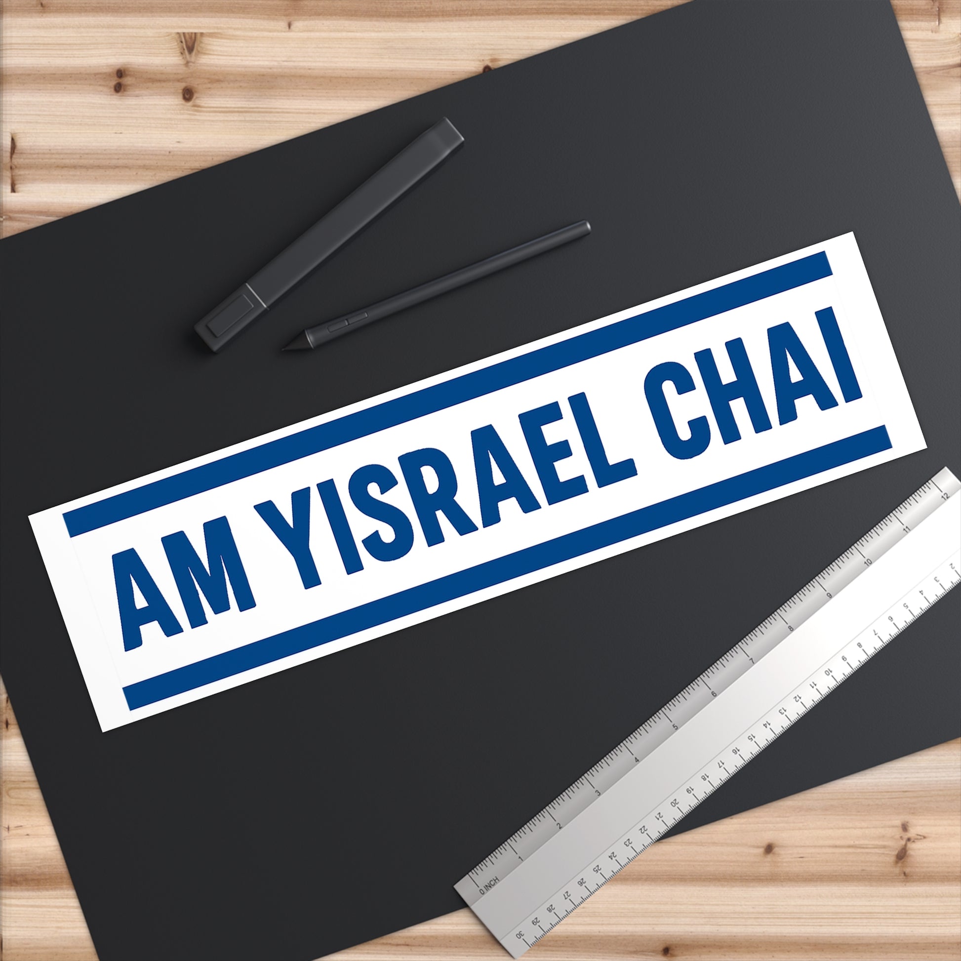 Chai Bar Wordmark Bumper Stickers - American Zionist