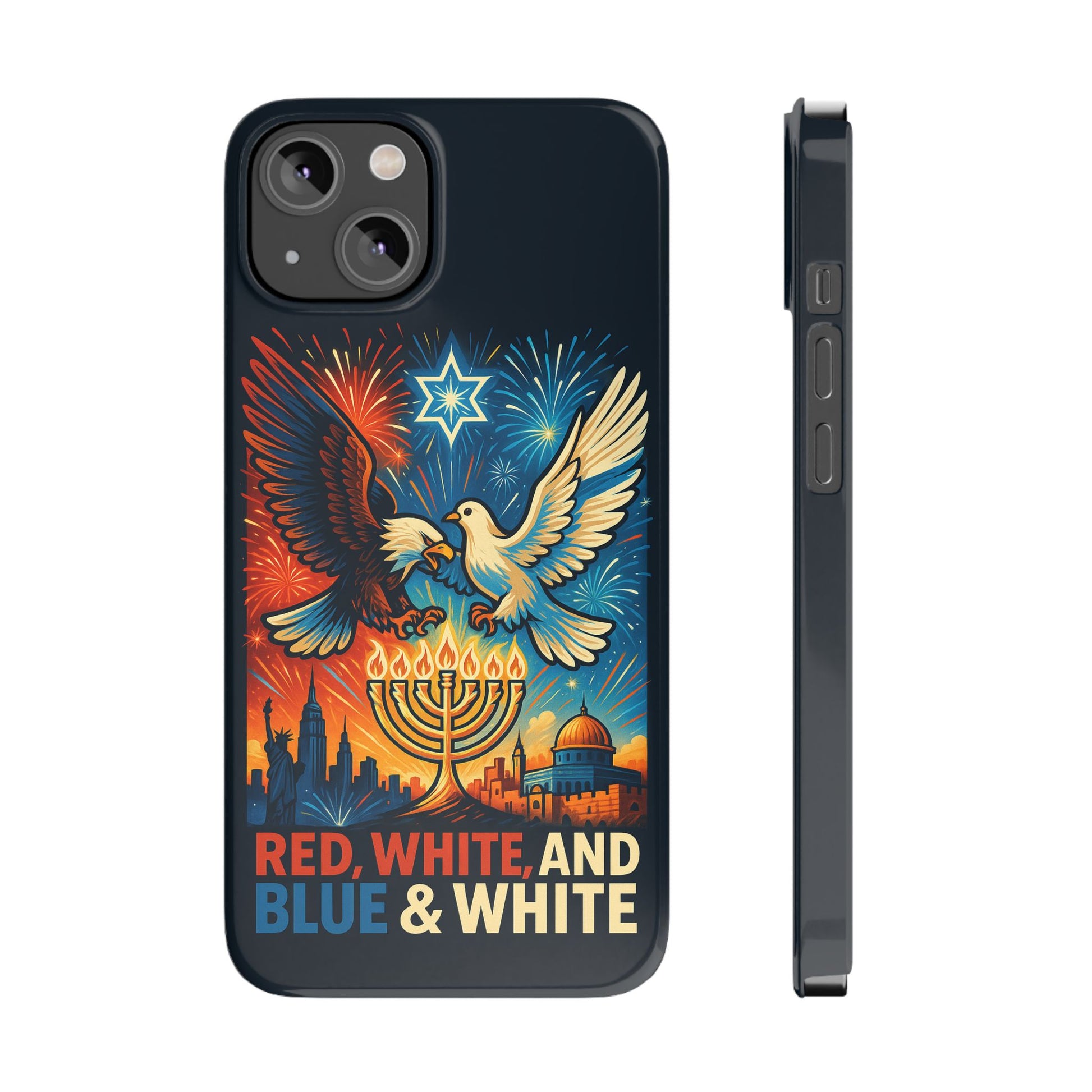 Red White and Blue Slim Phone Cases - American Zionist